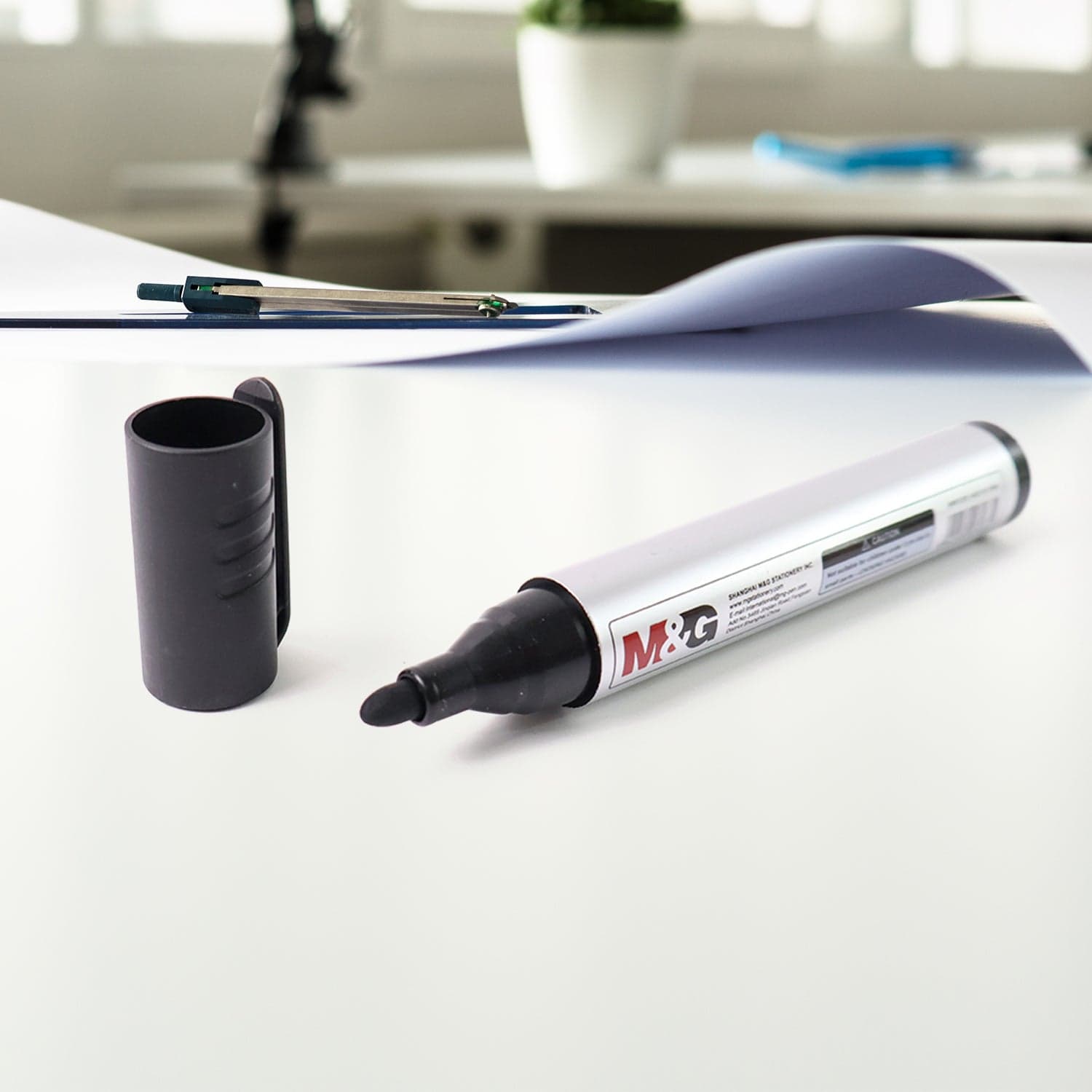 19327 Permanent Black Marker Pen 6Pc thumbnail 5