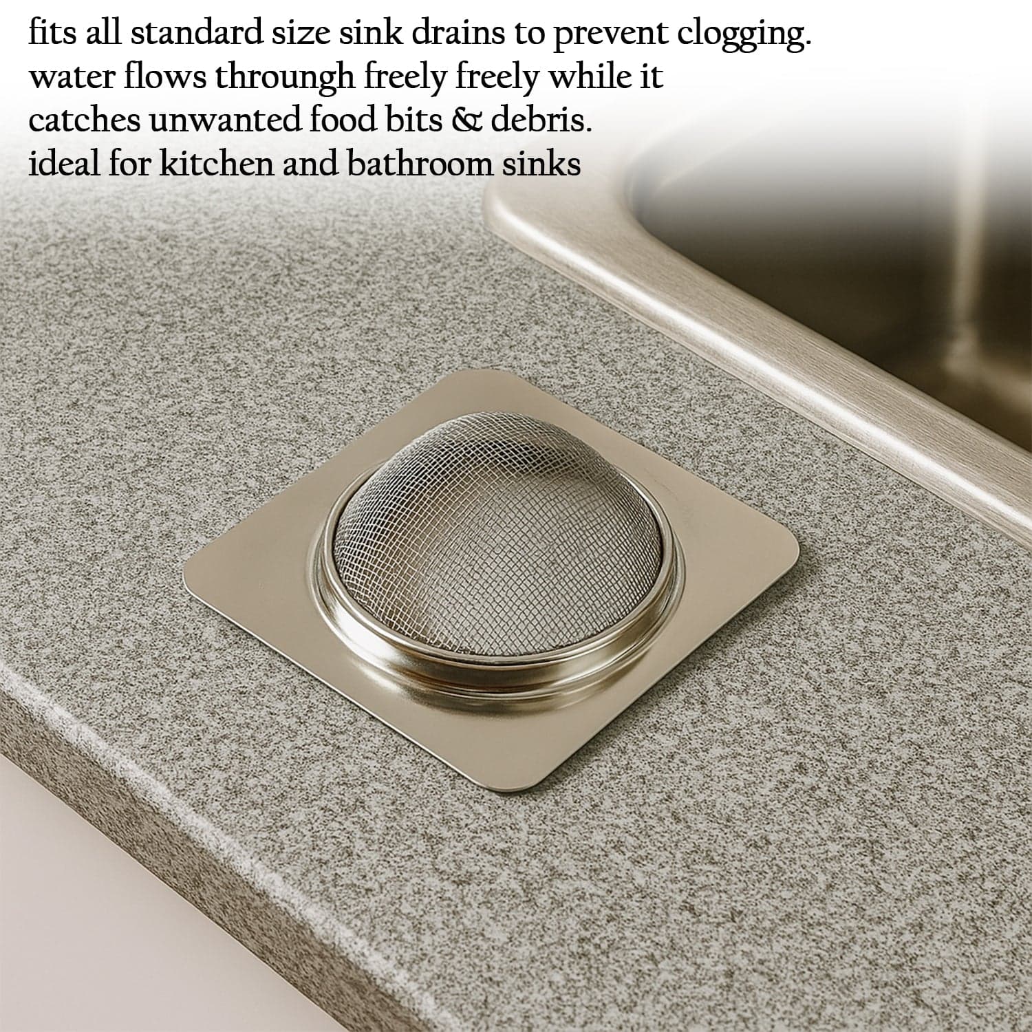 Stainless Steel Square Sink Strainer 1 Pc thumbnail 3
