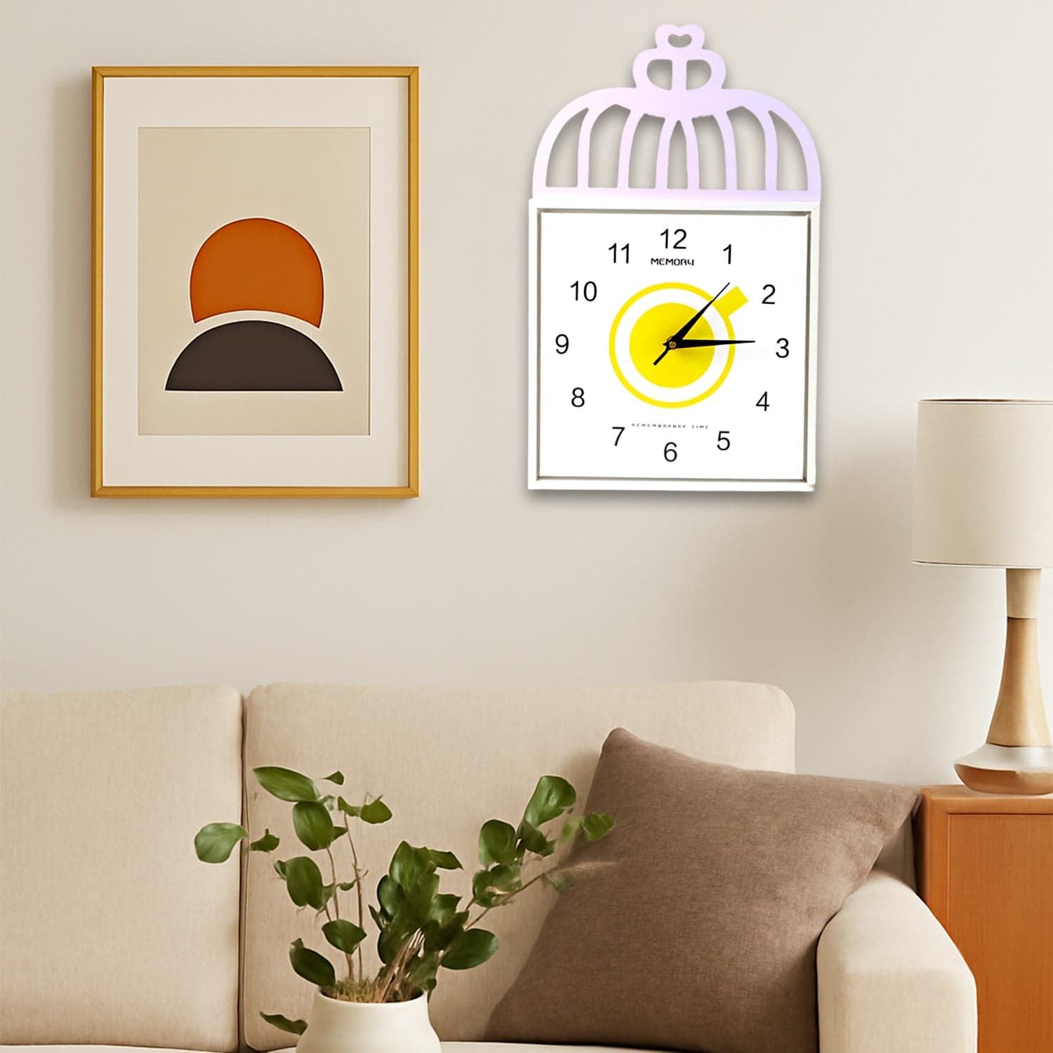 Decorative Square Wall Clock Battery Operated 1 Pc thumbnail 5