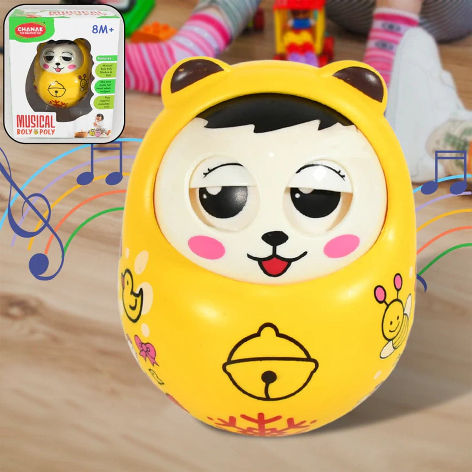 Musical Roly Poly Toys For Baby | Push And Shake Wobbling Toy With Music | Tumbler Doll Toy For Babies | Sound Balancing Doll Toys For Baby Boys thumbnail 1