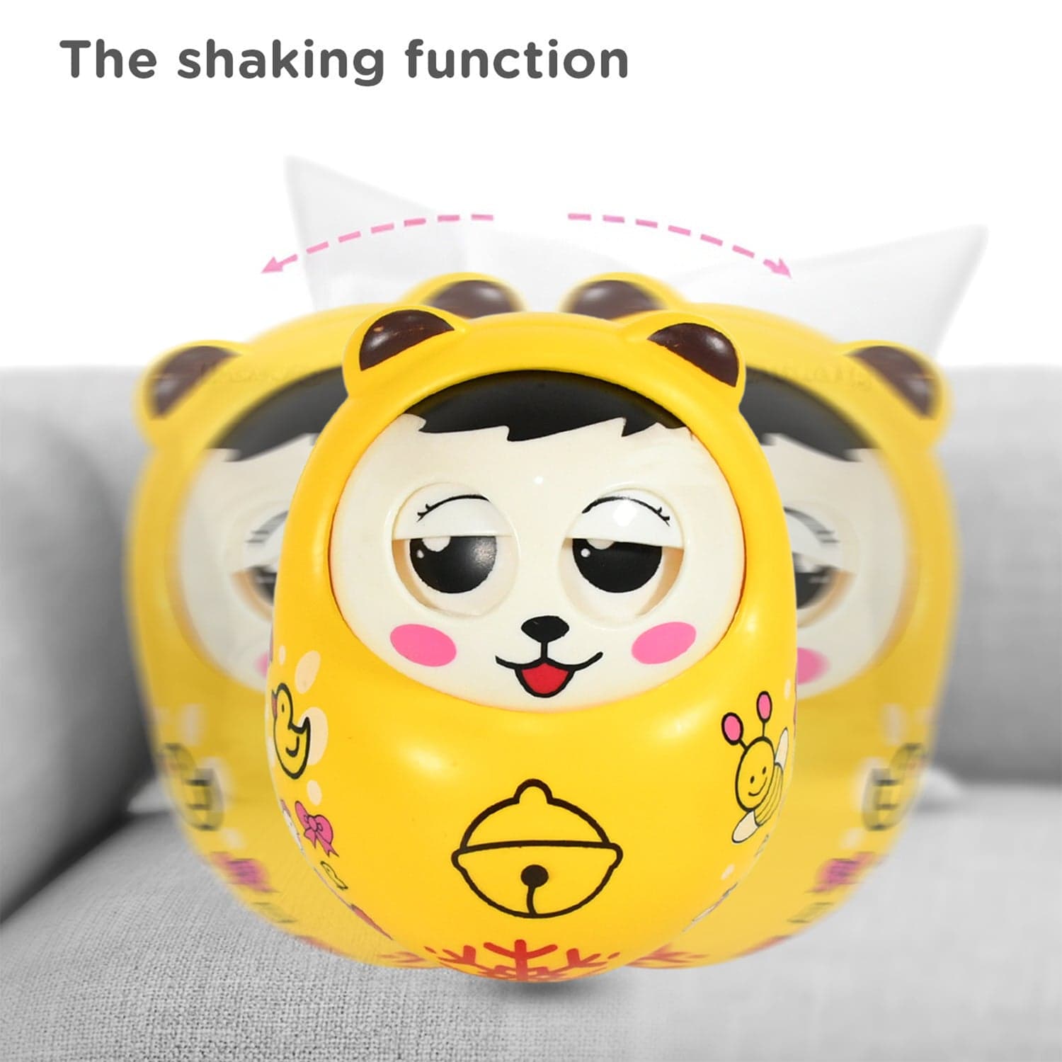 Musical Roly Poly Toys For Baby | Push And Shake Wobbling Toy With Music | Tumbler Doll Toy For Babies | Sound Balancing Doll Toys For Baby Boys thumbnail 3