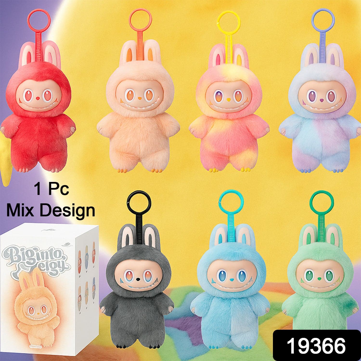 Plush Toy Cartoon Keychain With Hook thumbnail 1