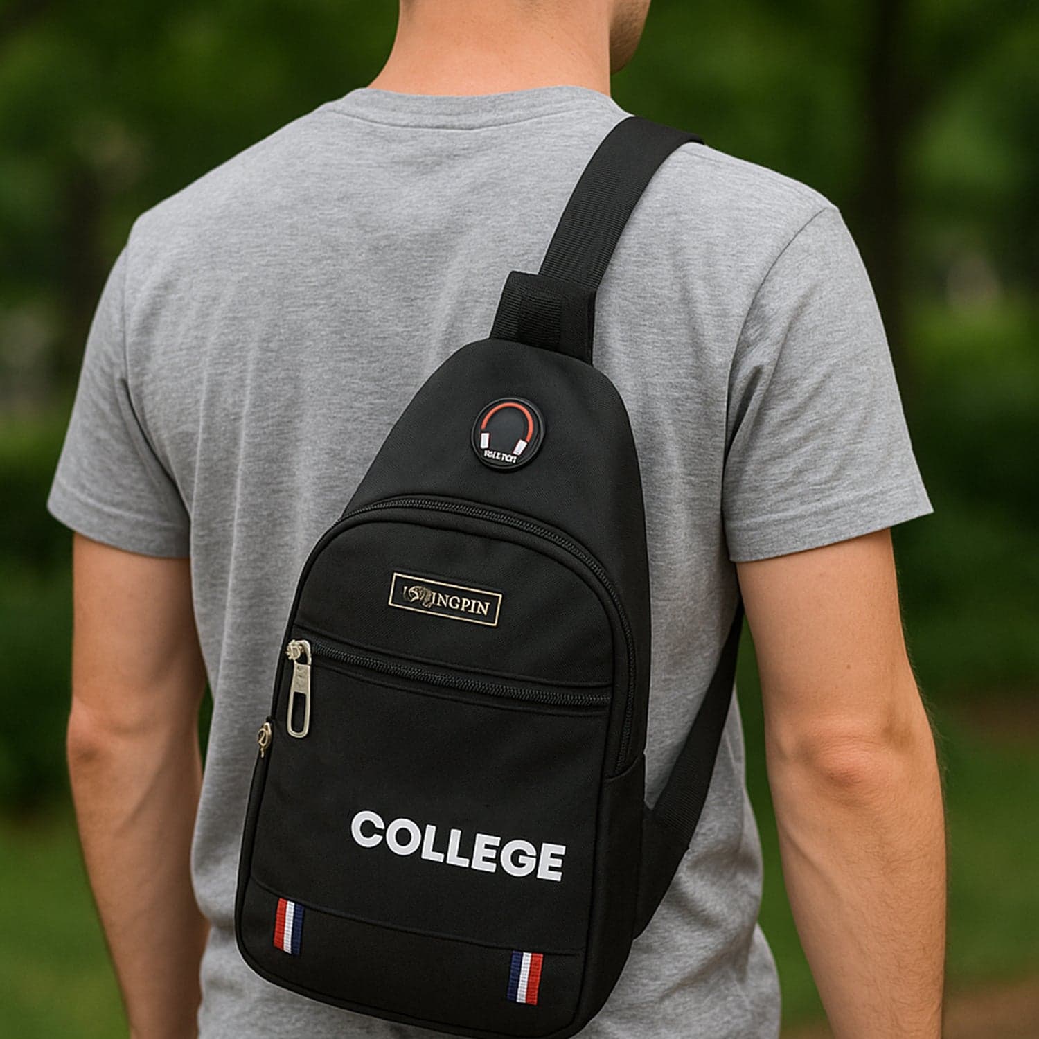 Compact Crossbody College Sling Bag 1 Pc thumbnail 2