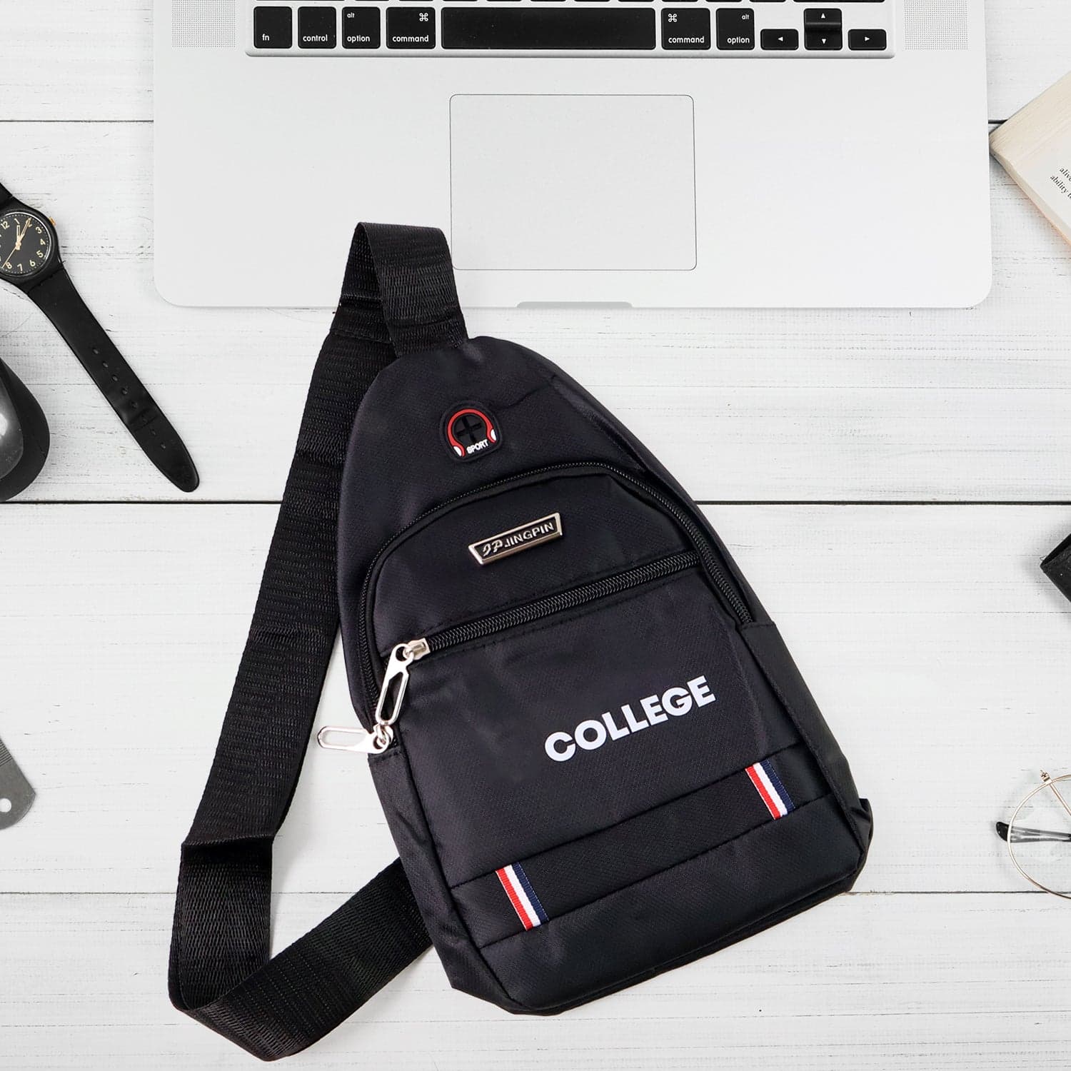 Compact Crossbody College Sling Bag 1 Pc thumbnail 5