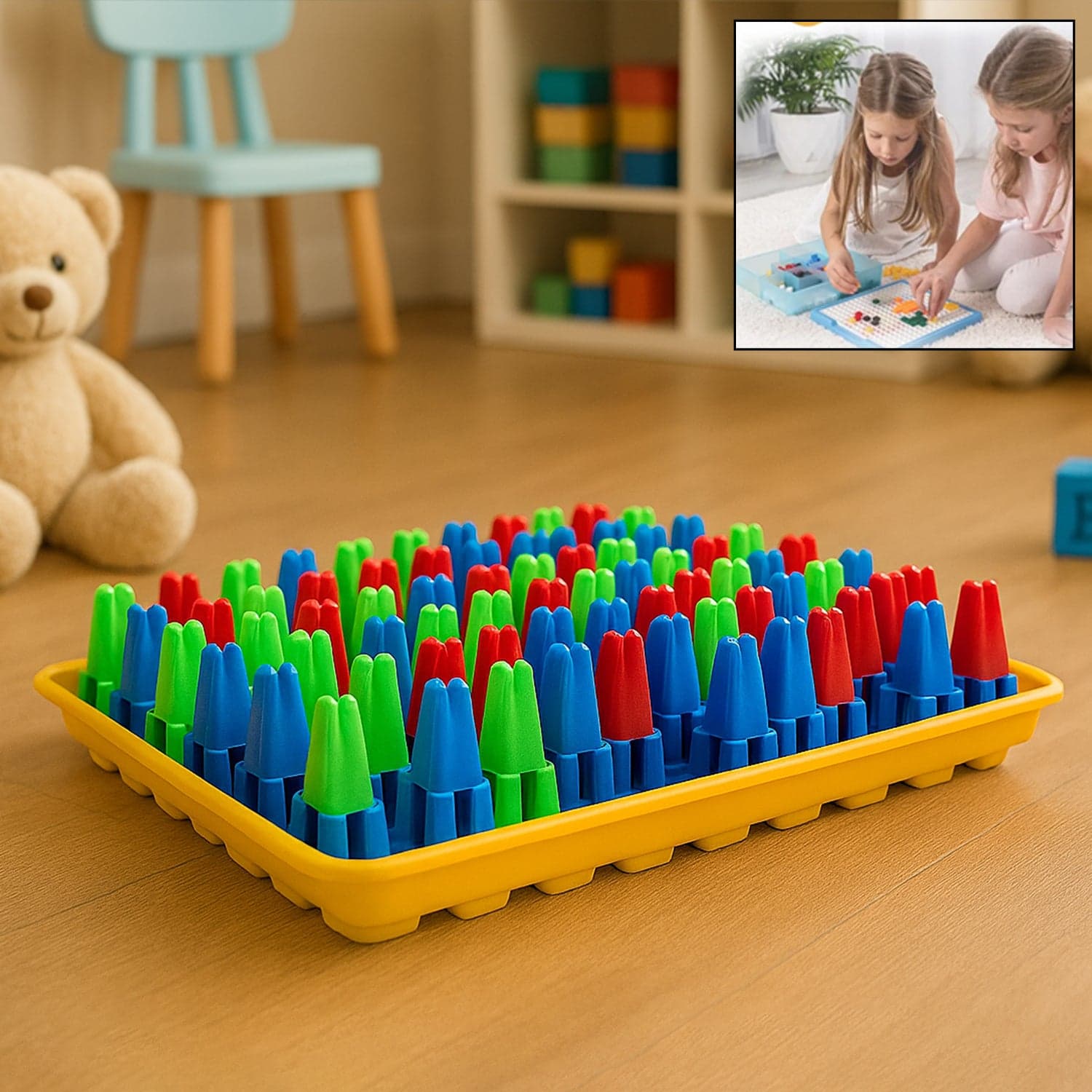 Plastic Color Crush Game Board, A Puzzle Game, Challenge'S Educational Board Game'S, Game For Kids & Adults, Birthday Gift (1 Set) thumbnail 1