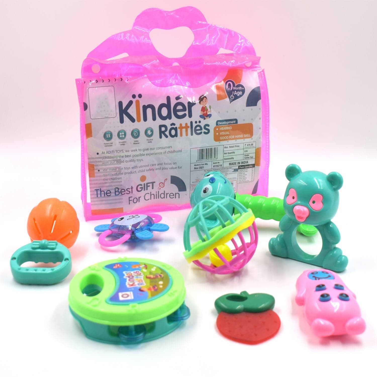 AT37 Rattles Baby Toy and game for kids for playing and enjoying purposes. thumbnail 1