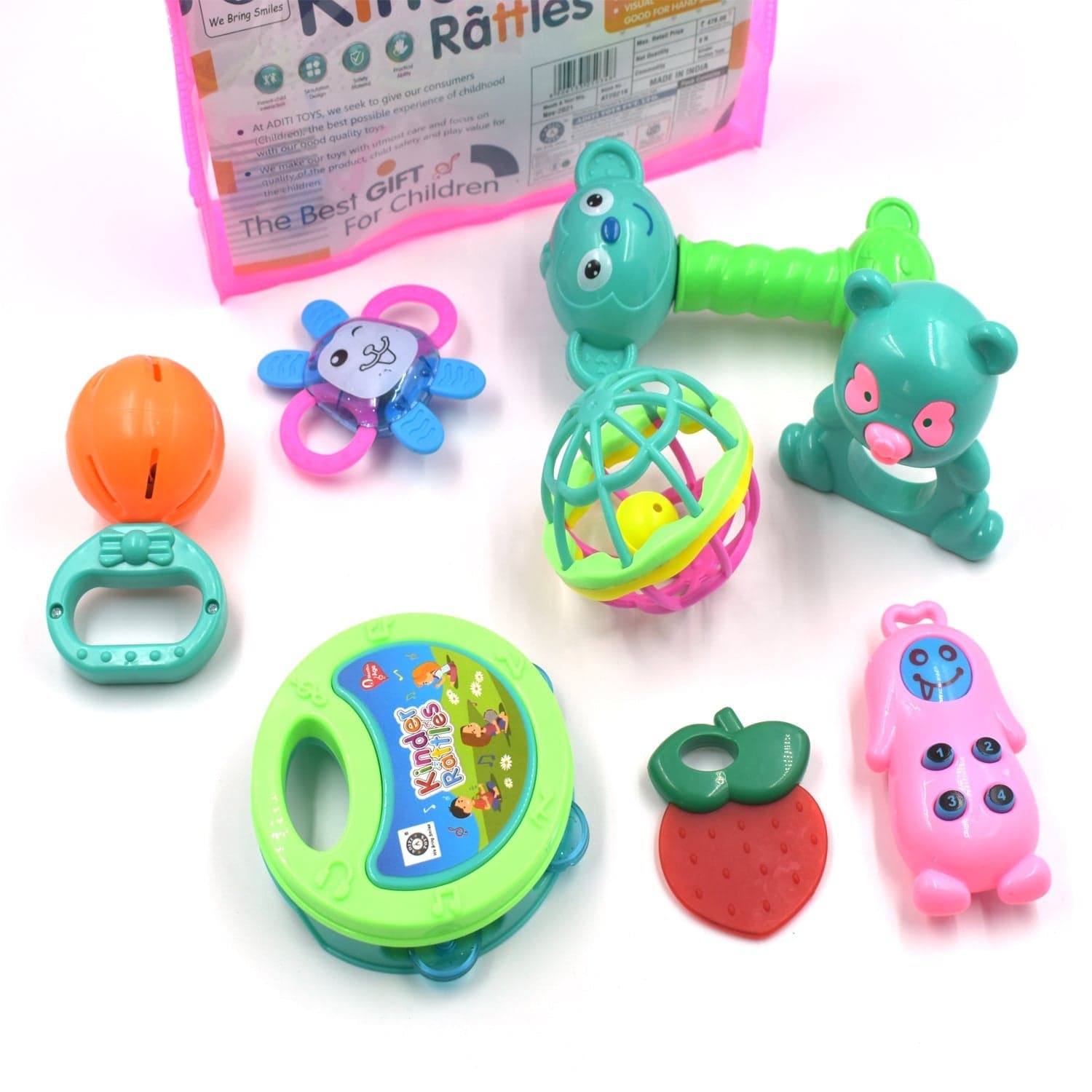AT37 Rattles Baby Toy and game for kids for playing and enjoying purposes. thumbnail 3