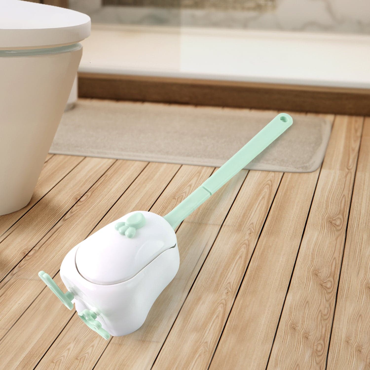 Flexible Silicone Toilet Cleaning Brush Set thumbnail 5