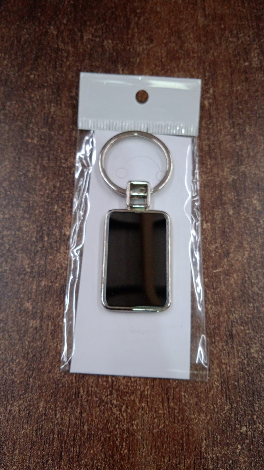Premium Rectangular Black Silver Metal Keychain 1 Pc thumbnail 6
