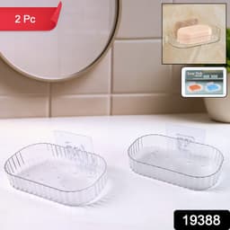 Adhesive Wall Soap Holder 2Pc