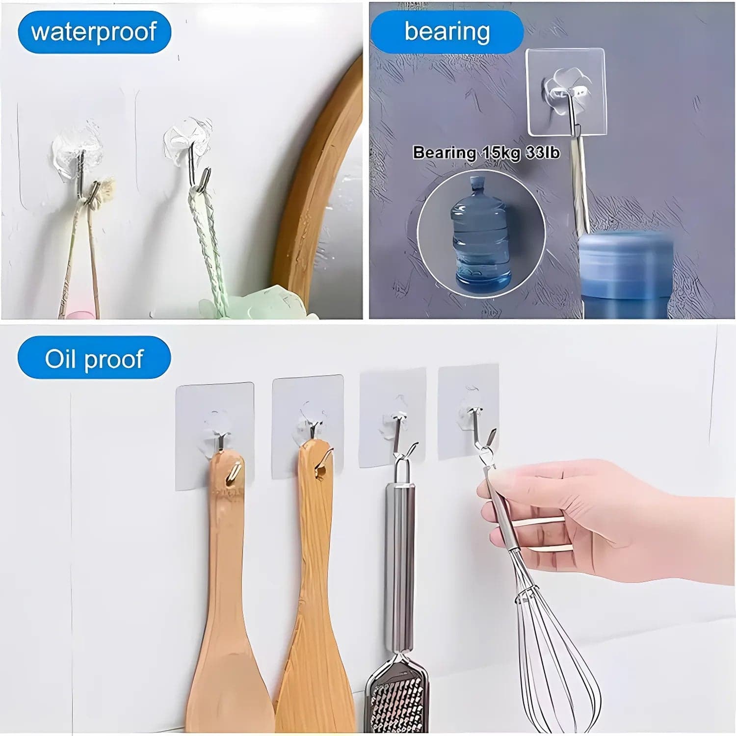 Self Adhesive Transparent Wall Hook 1 Pc thumbnail 2