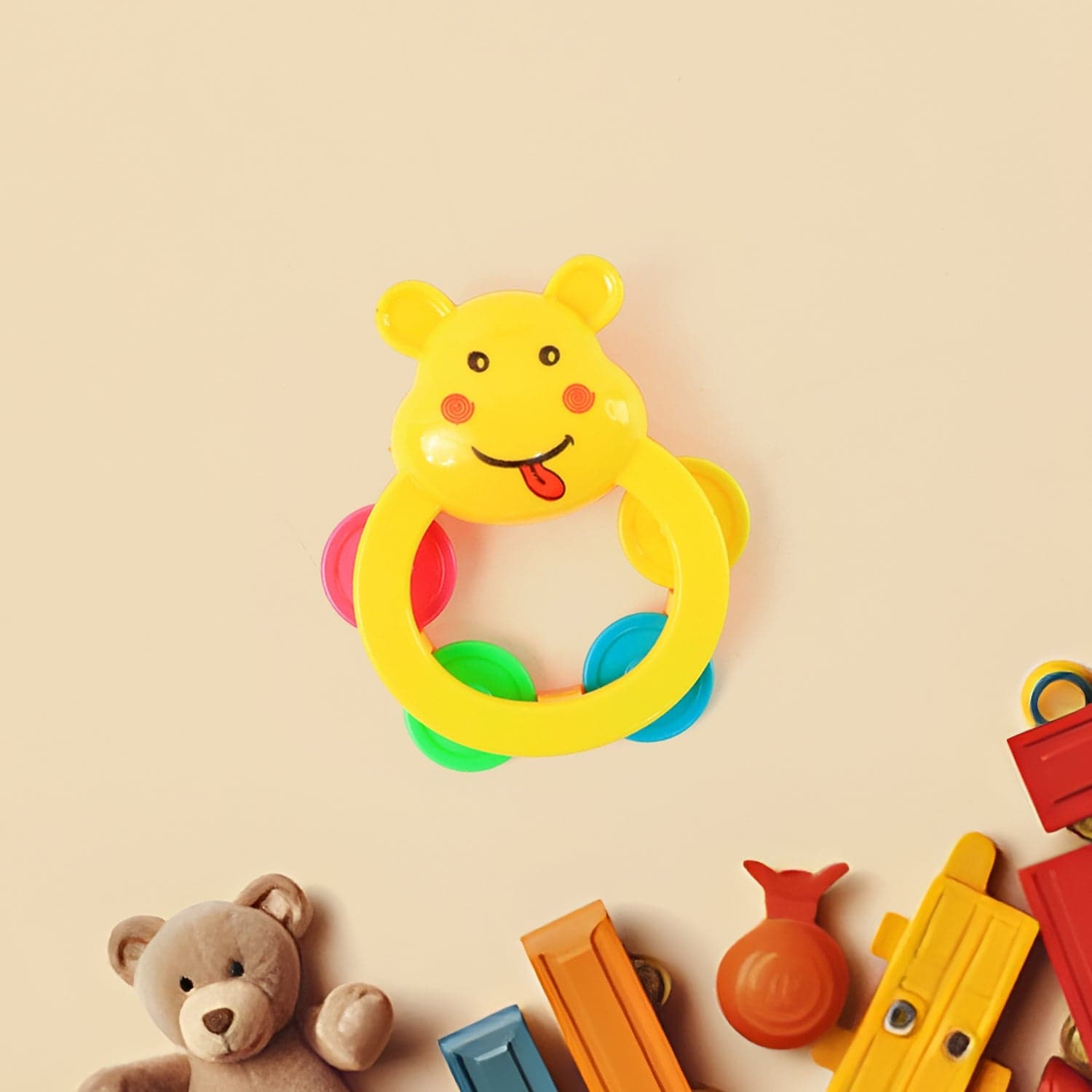 3 Pcs Set Colorful Animal Shape Baby Rattle Toy thumbnail 3