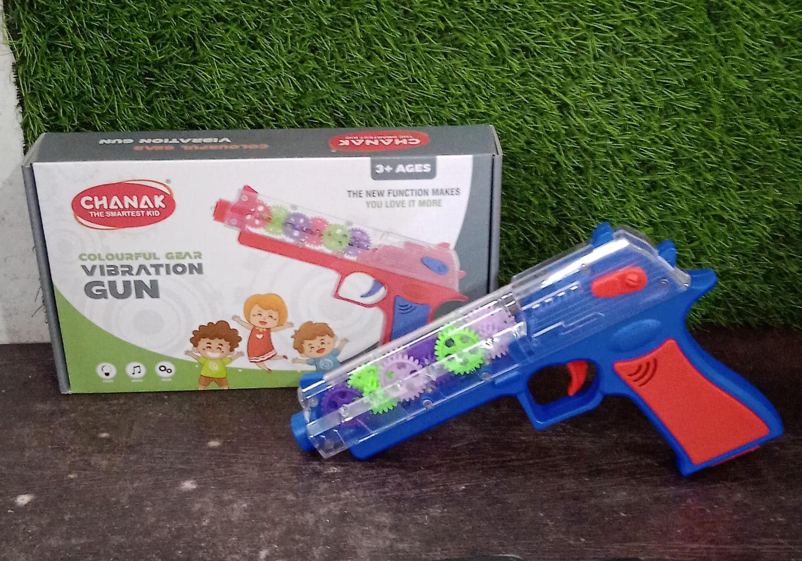 Plastic Gear Simulation Laser Toy Gun Of 3D Lights, Music & Rotating Gear (1 Pc, 3+ Years) thumbnail 8