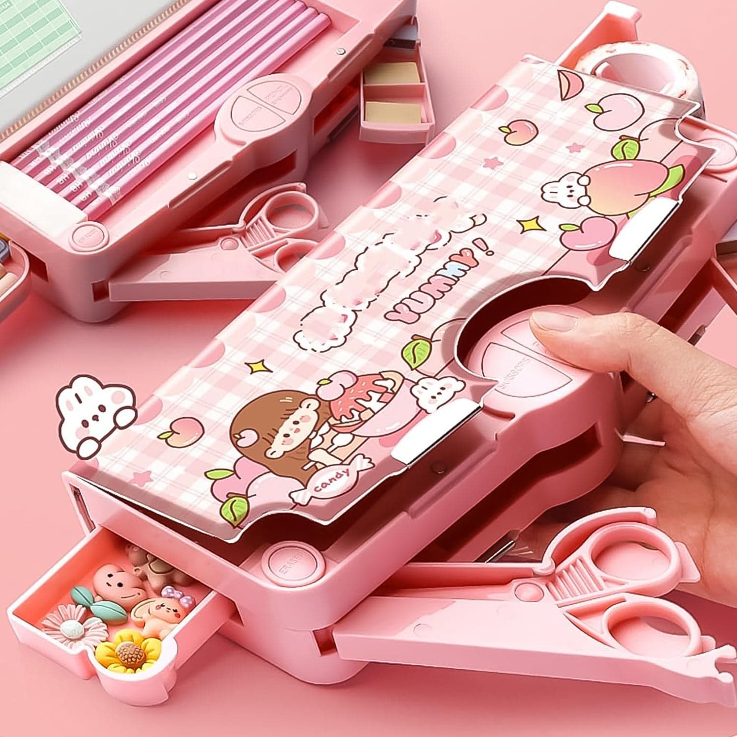 Multifunctional Cartoon Pencil Box 1 Pc thumbnail 3