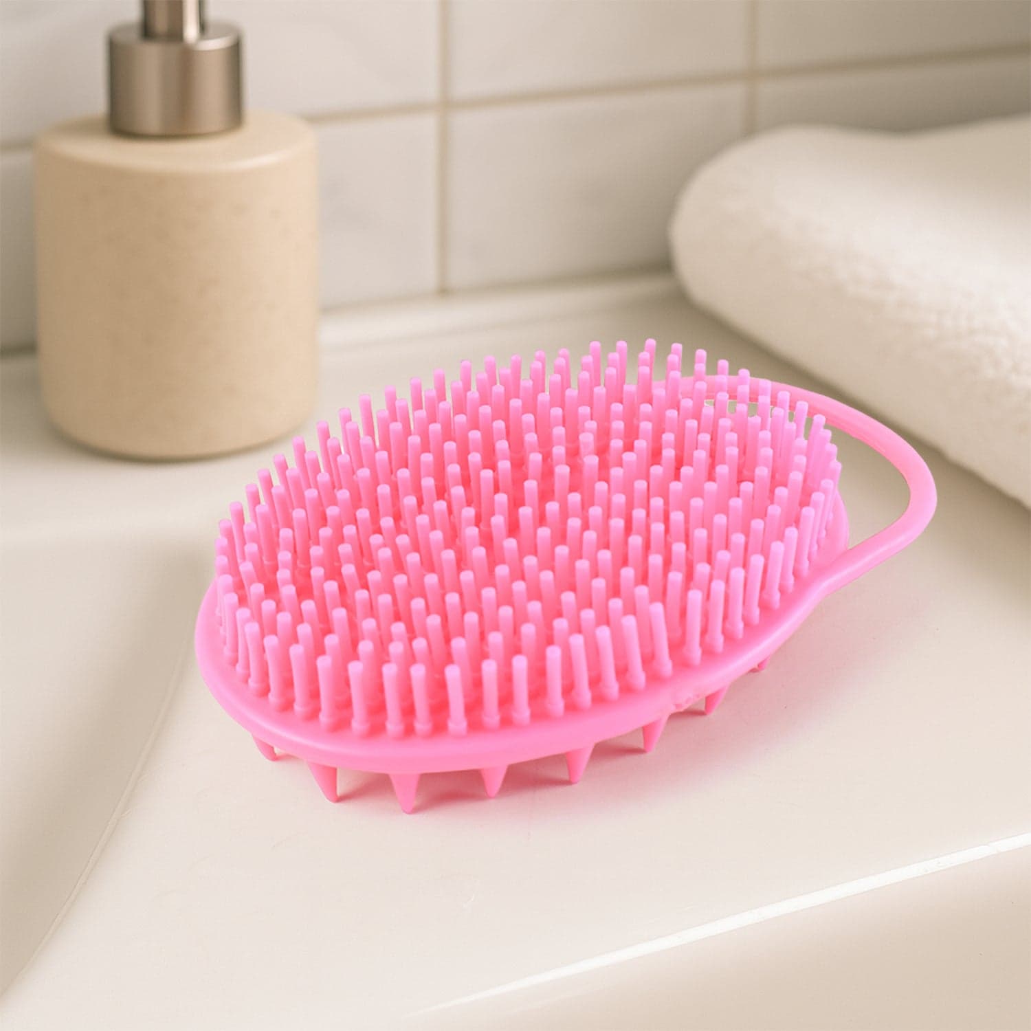 2 In 1 Silicone Soft Bristle Bath Brush thumbnail 2