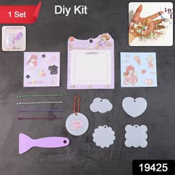 Diy Shrink Art Keychain Making Kit For Kids 1 Set