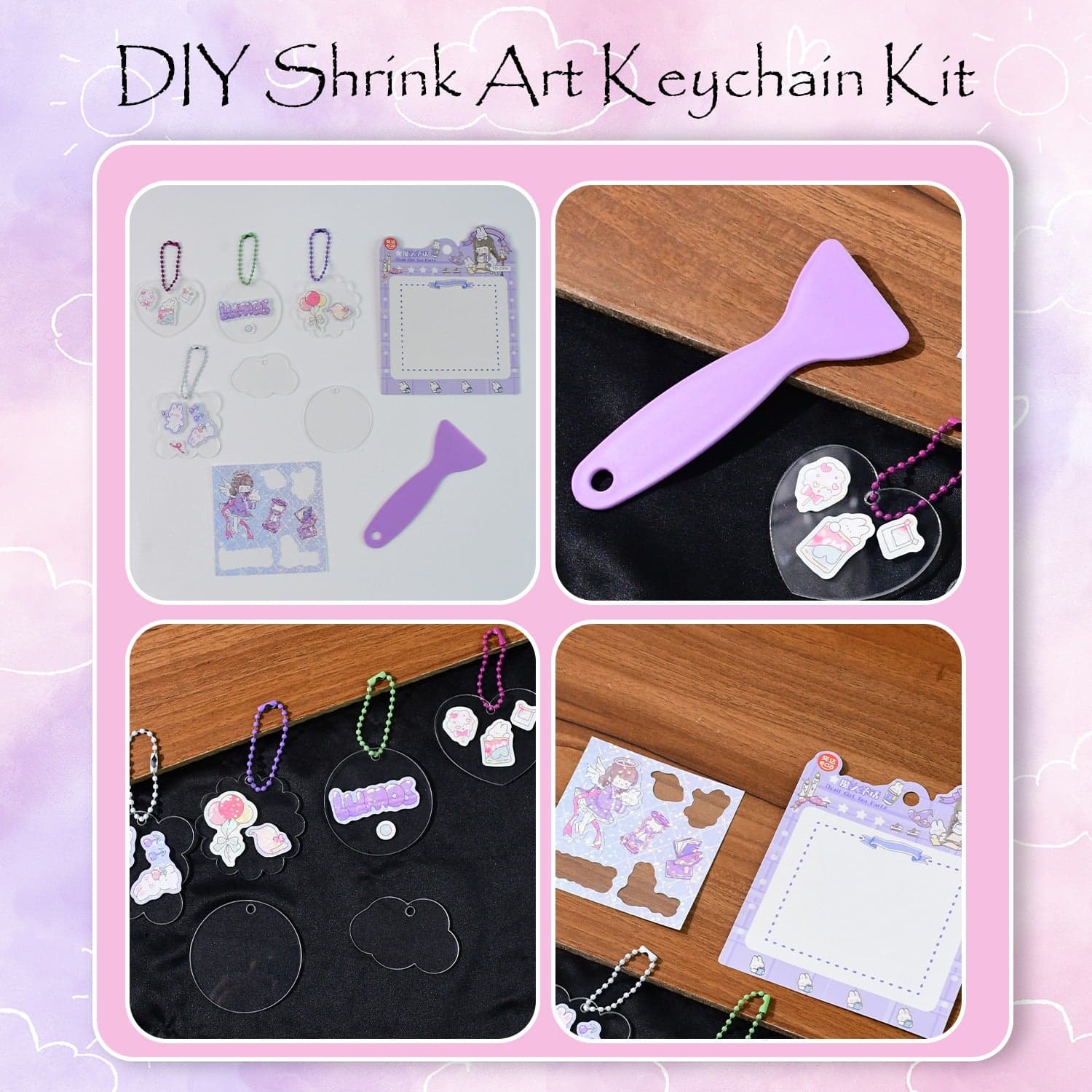 Diy Shrink Art Keychain Making Kit For Kids 1 Set thumbnail 2