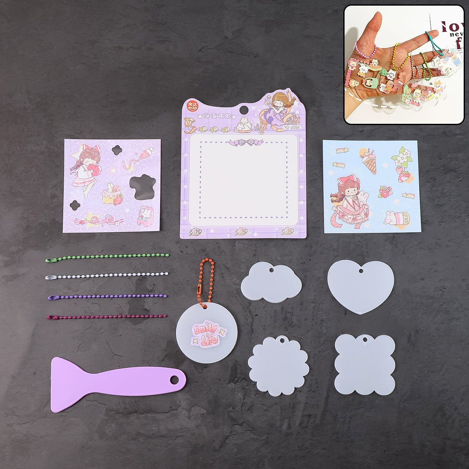 Diy Shrink Art Keychain Making Kit For Kids 1 Set thumbnail 9