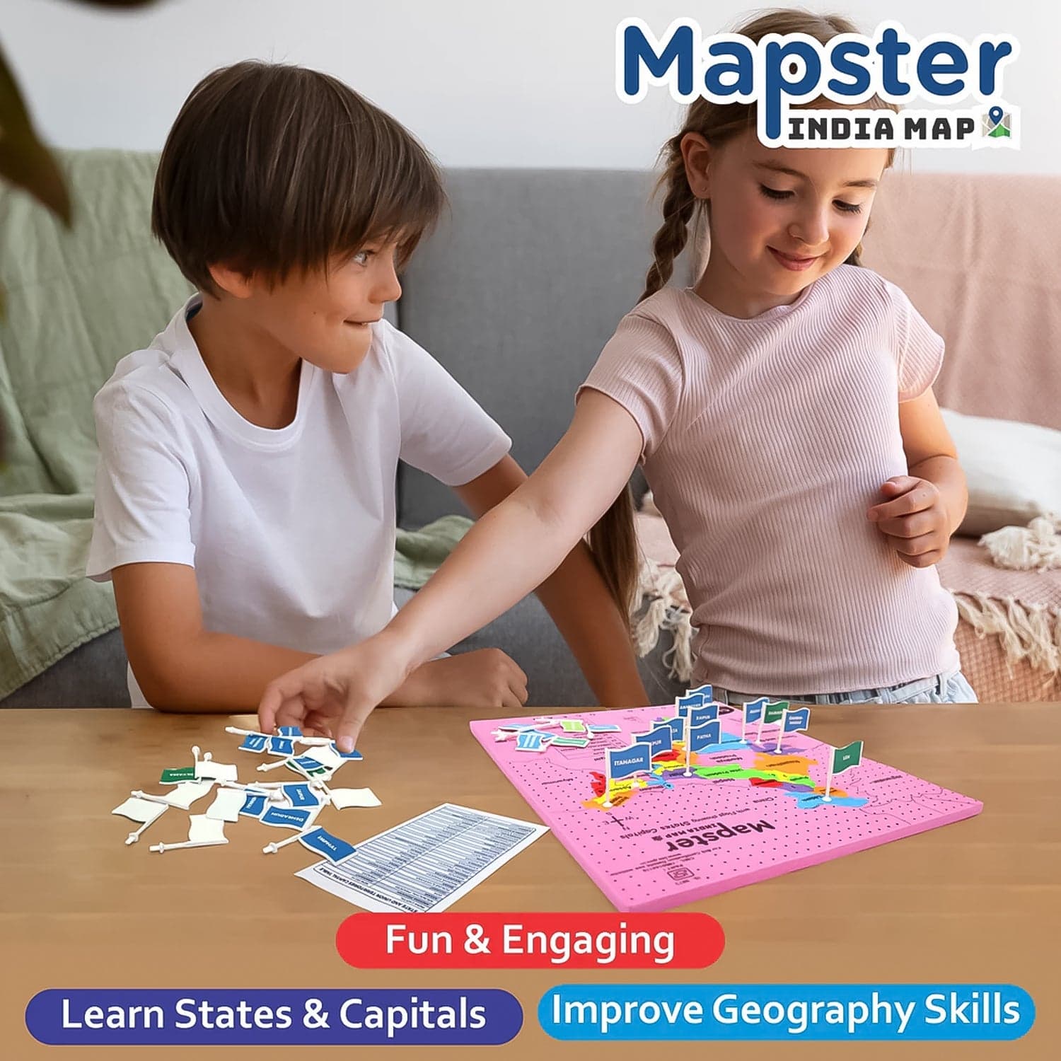Aditi Mapster India Map Eva Foam Puzzle Set thumbnail 3