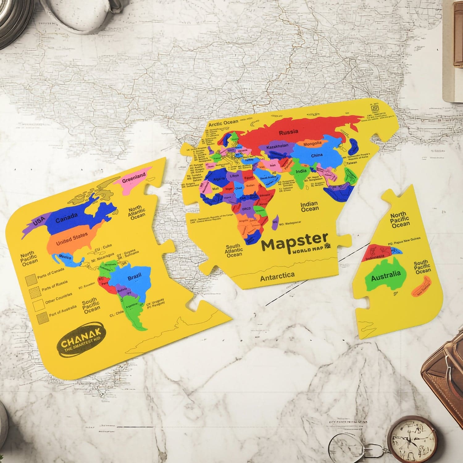Aditi Mapster World Map Eva Foam Puzzle Set thumbnail 2
