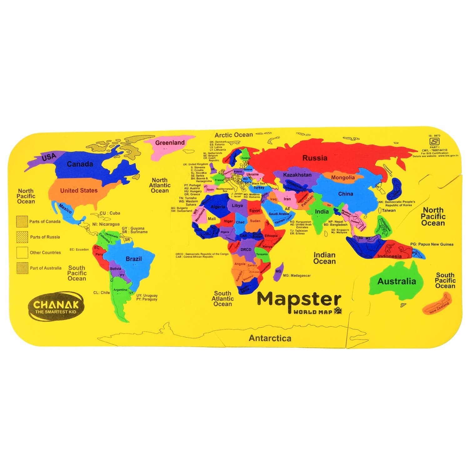 Aditi Mapster World Map Eva Foam Puzzle Set thumbnail 4