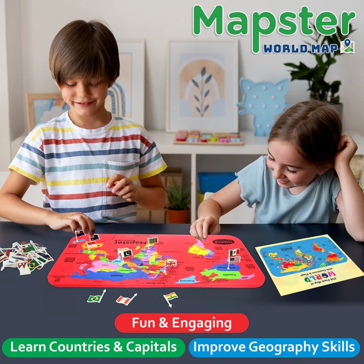 Aditi Mapster World Map Eva Foam Puzzle Set thumbnail 8