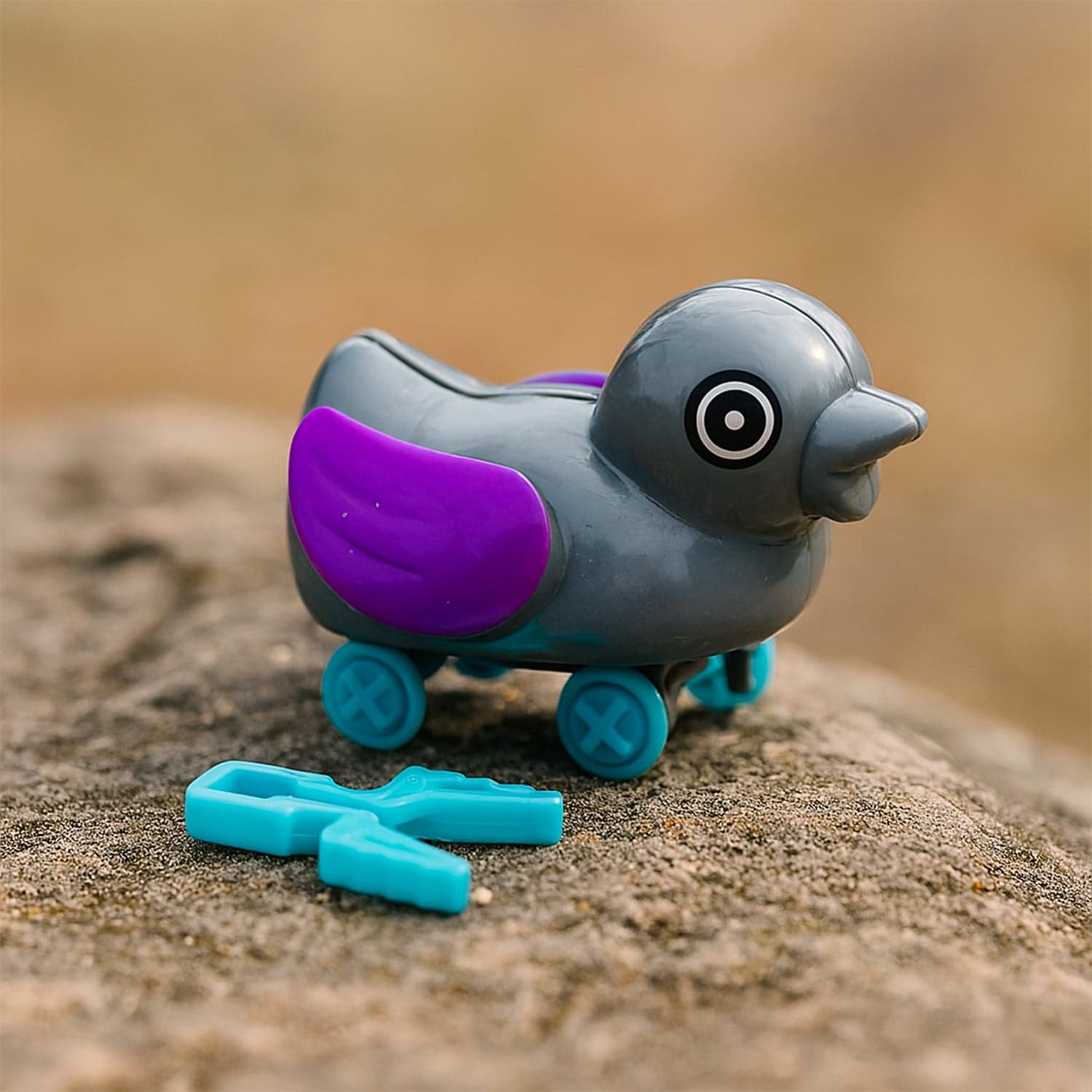 Small push back duck toy, Ejectable spring tail duck, Small DIY duck Toy thumbnail 1