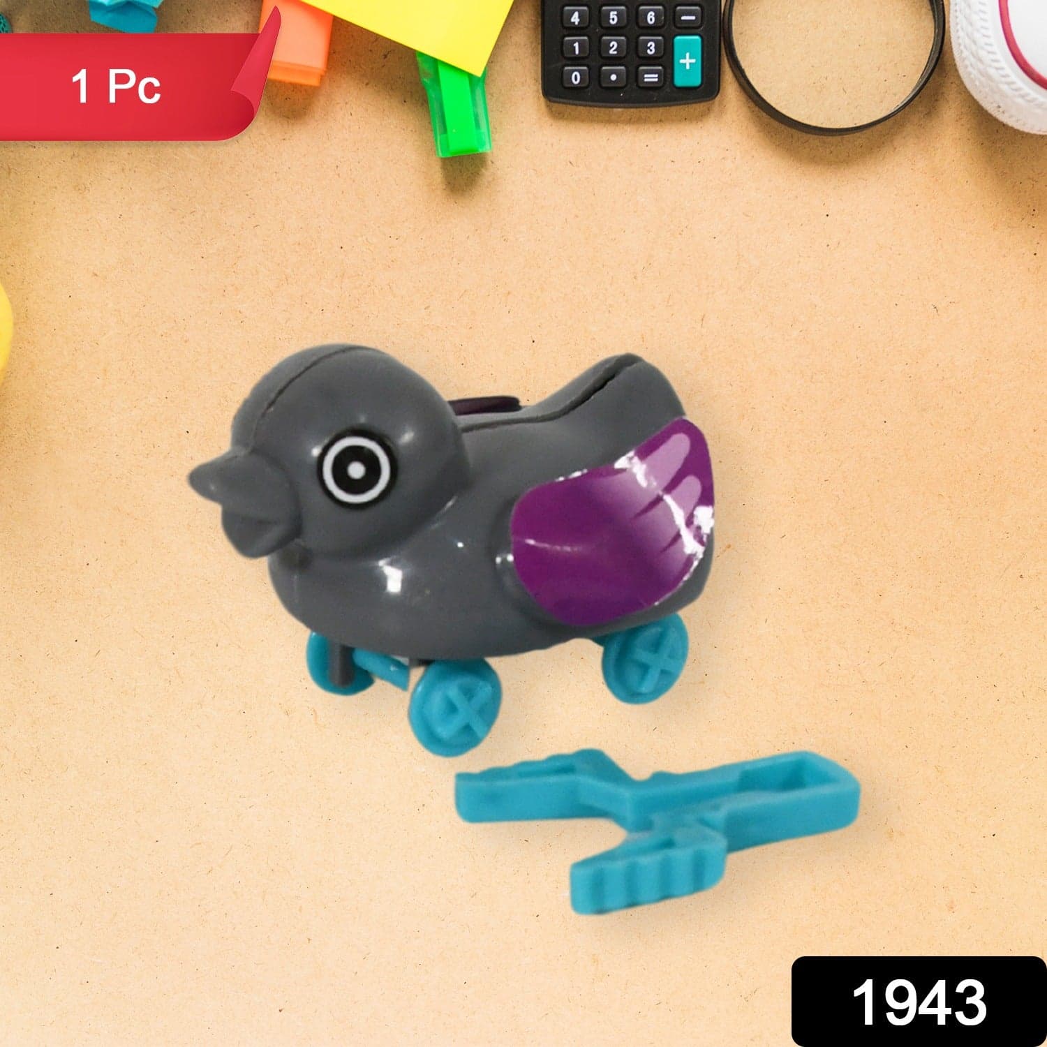 Small push back duck toy, Ejectable spring tail duck, Small DIY duck Toy thumbnail 2