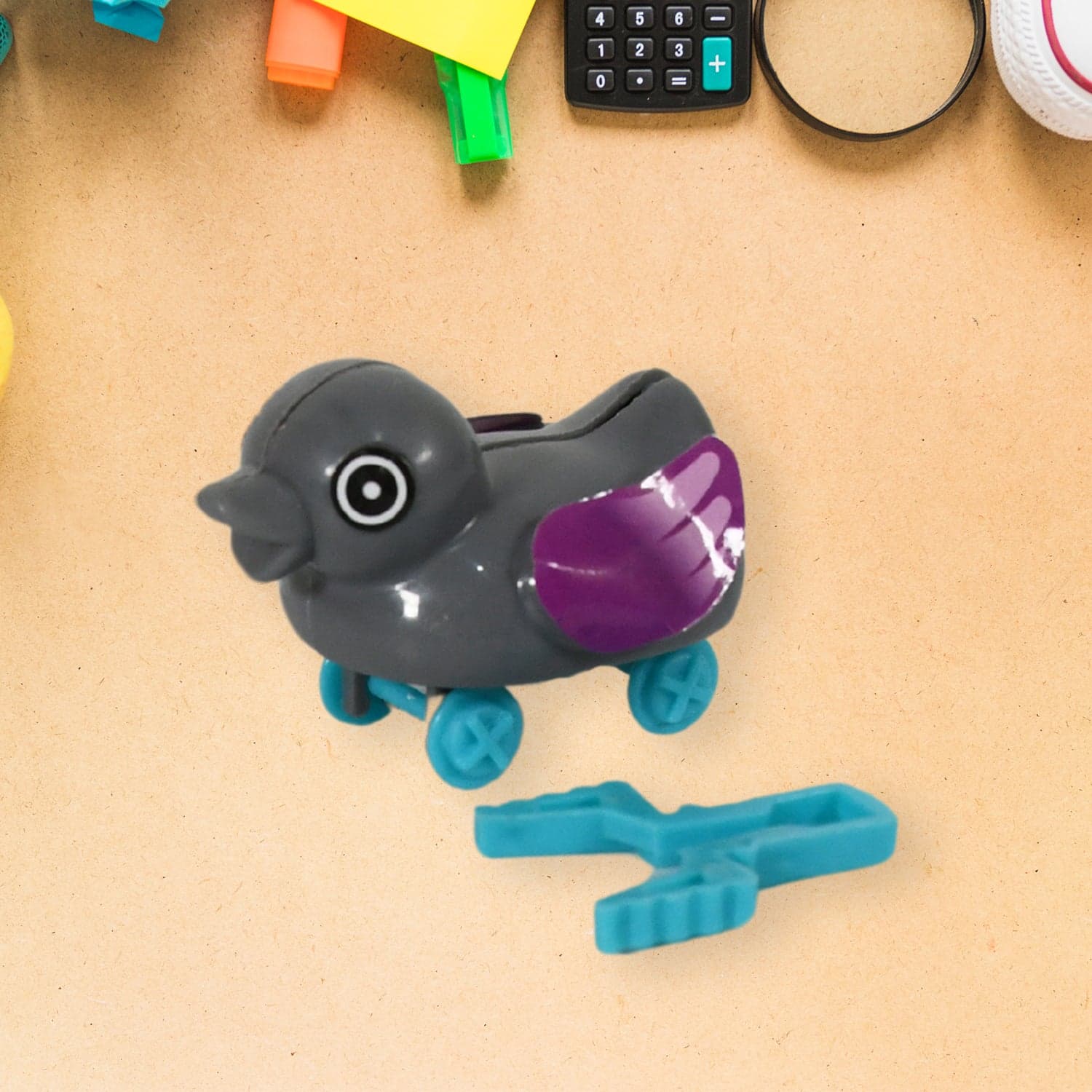 Small push back duck toy, Ejectable spring tail duck, Small DIY duck Toy thumbnail 3