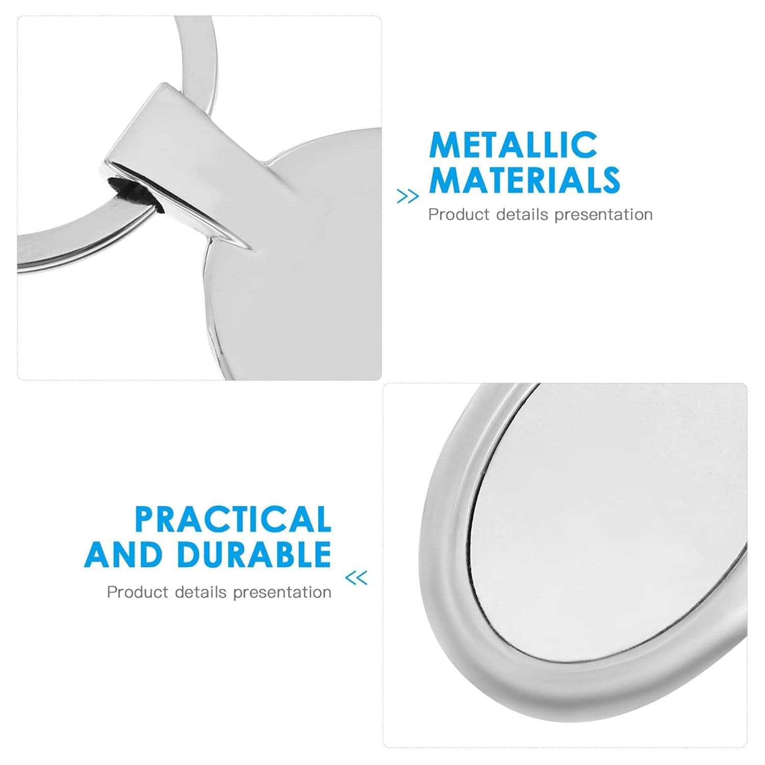 Elegant Oval Shape Metal Keychain For Personal Use thumbnail 3