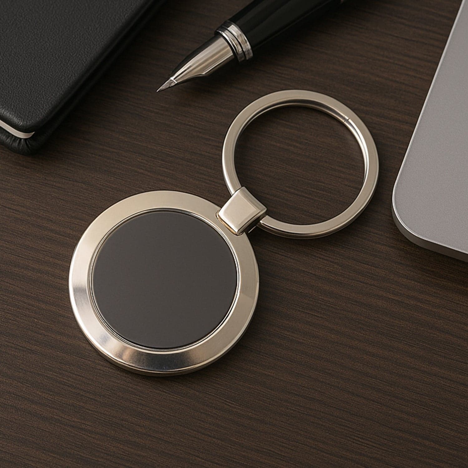 19444 Round Shape Metal Keychain 1Pc thumbnail 3
