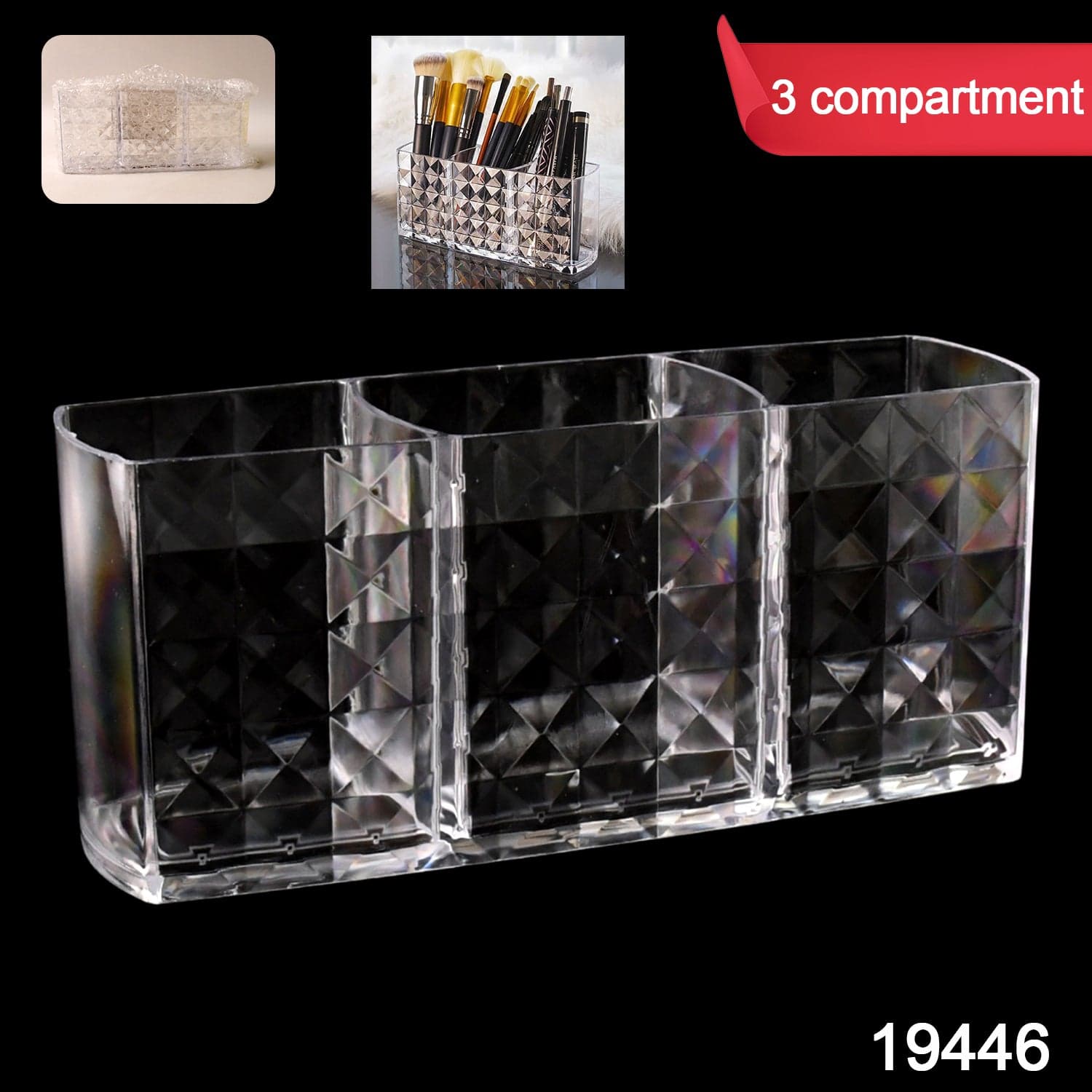 Acrylic Makeup Brush Holder 1Pc thumbnail 1