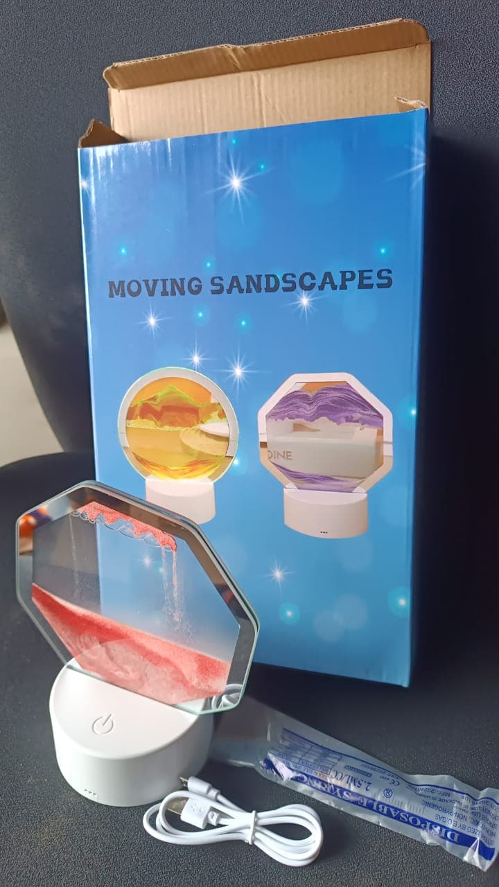 Led Moving Sand Art Table Lamp 1 Set thumbnail 7