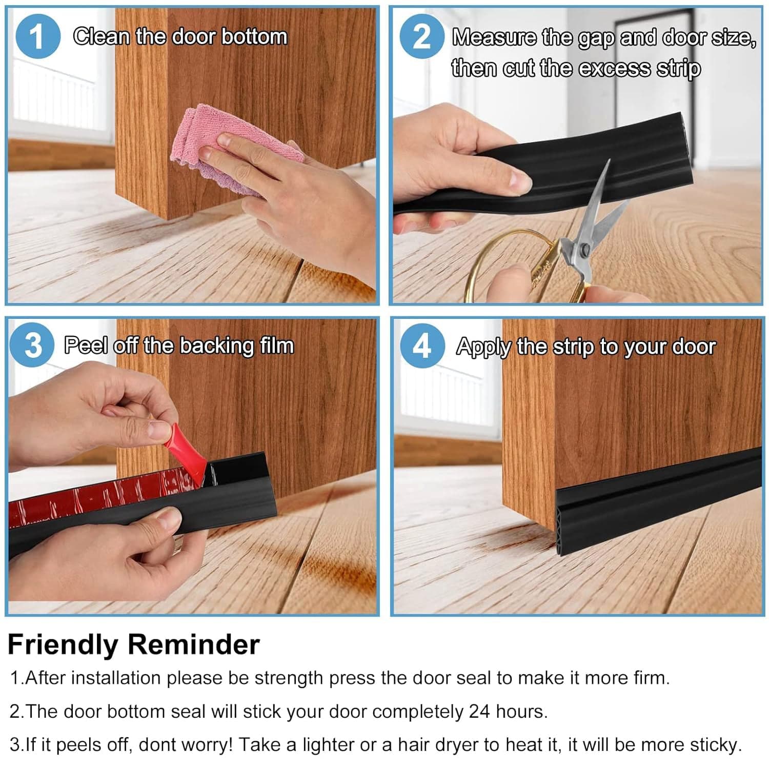 1Mtr Door Bottom Seal Strip 1Pc thumbnail 3