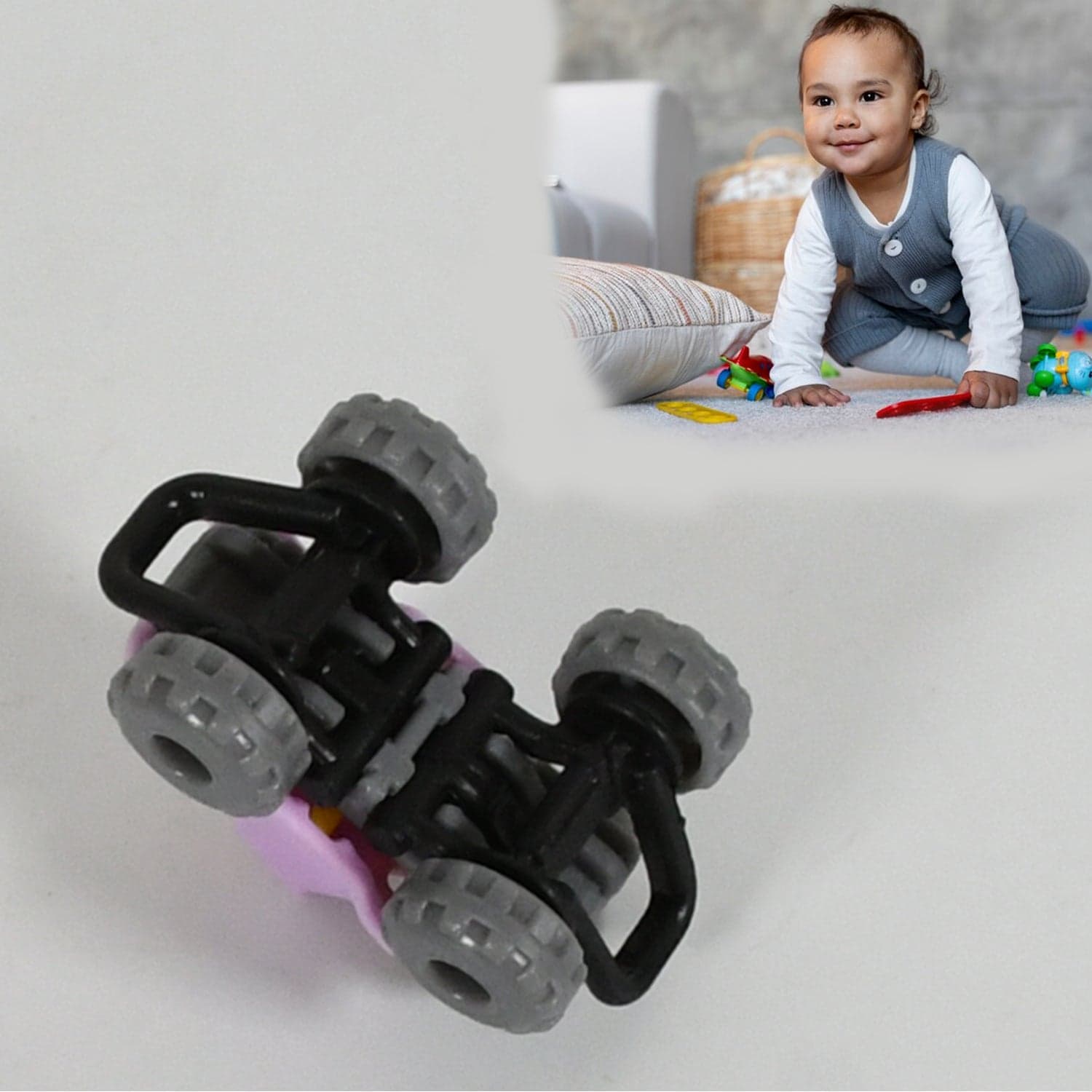 Mini Monster Trucks Friction Powered Cars for Kids Big Plastic Tires Baby Boys Super Cars Blaze Truck for Kids Gifts Toys thumbnail 8