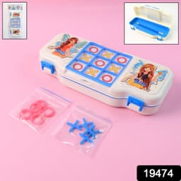 Kids Pencil Box With Built In Tic Tac Toe Game