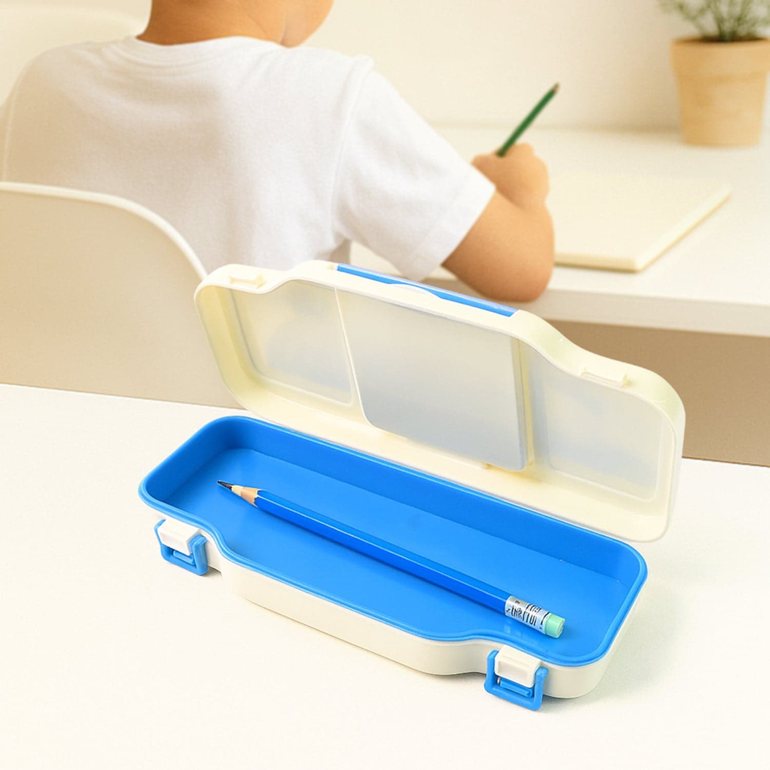 Kids Pencil Box With Built In Tic Tac Toe Game thumbnail 3