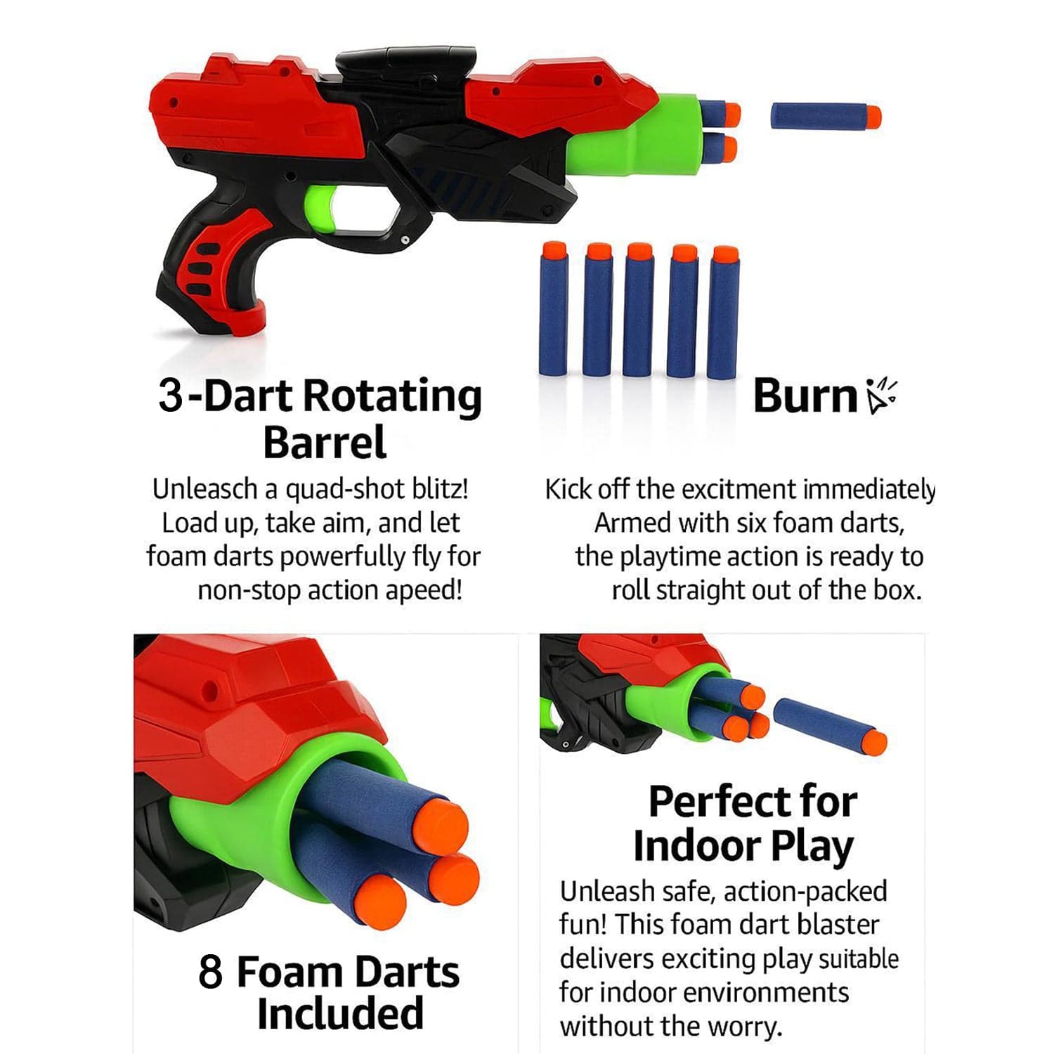 Launcher Toy Gun With Soft Bullets thumbnail 5