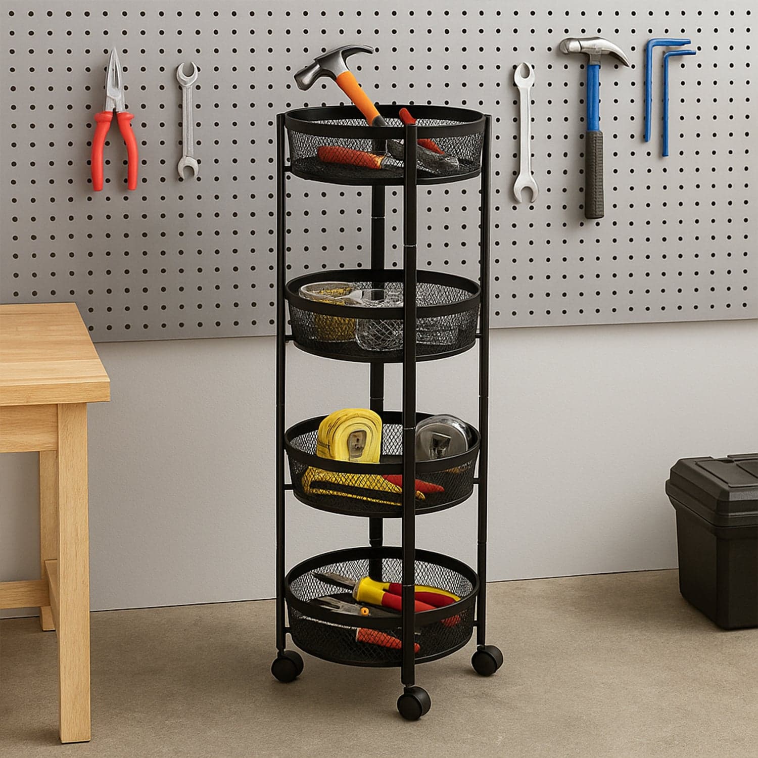 4Tier Kitchen Storage Trolley 1Pc thumbnail 2