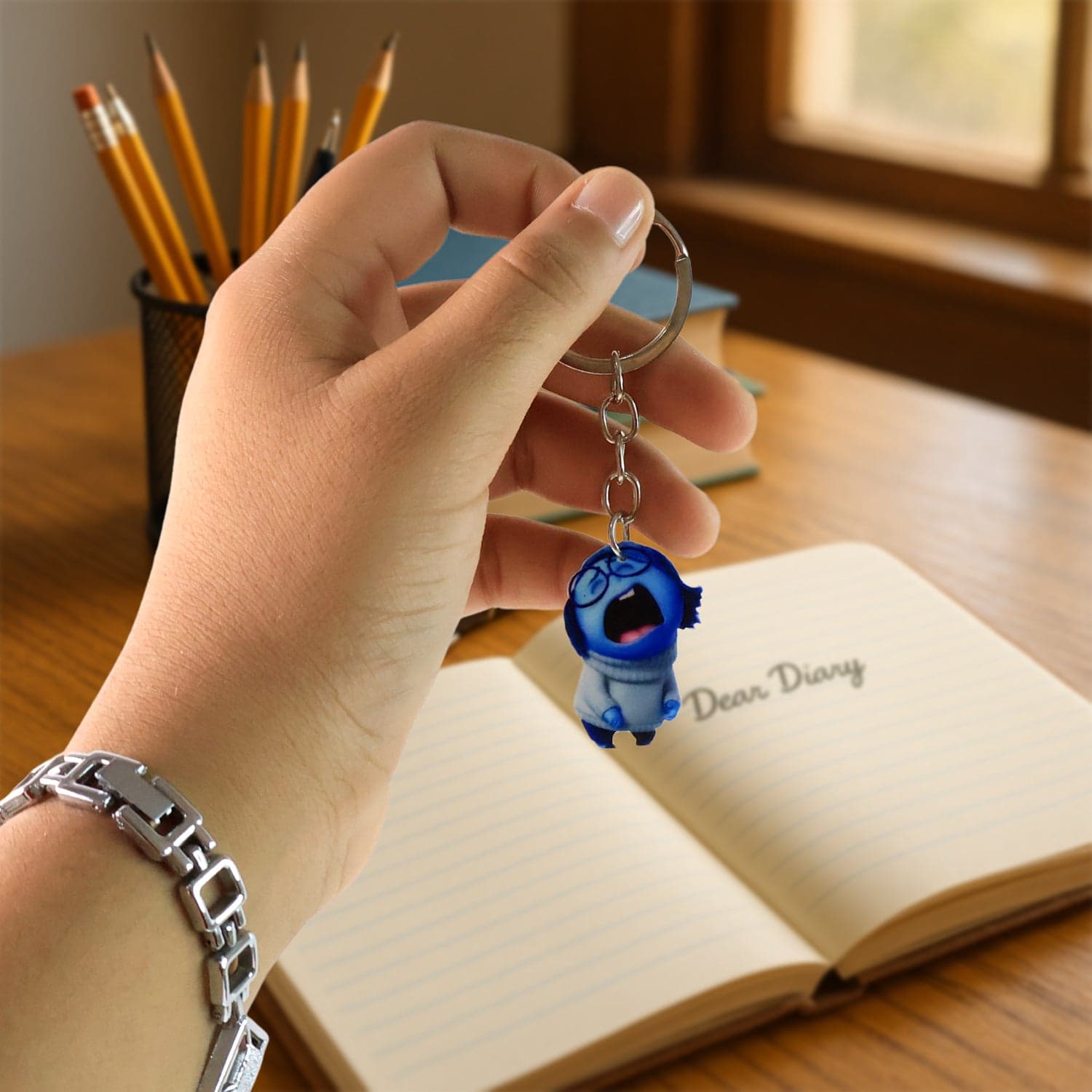 Cute Cartoon Character Girl Keychain thumbnail 3