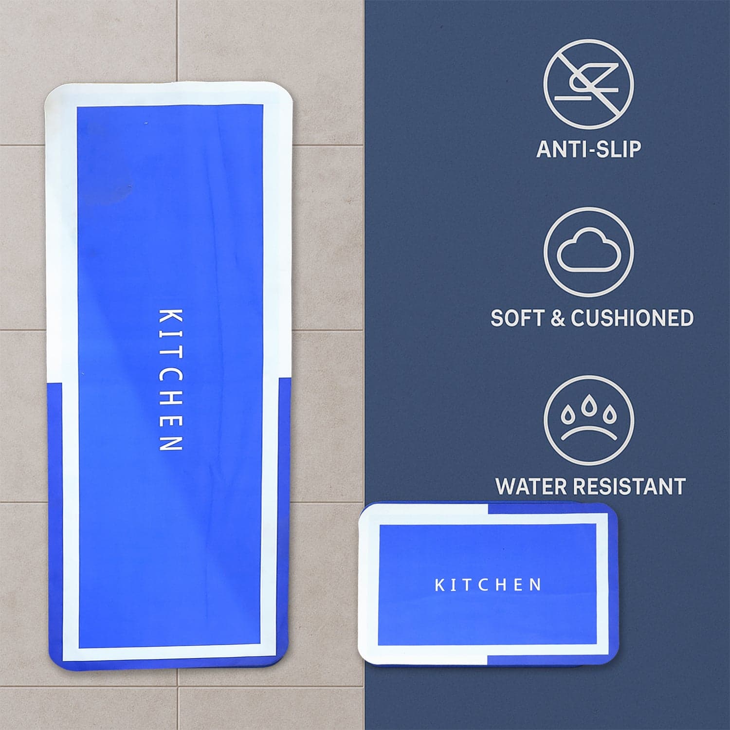 Premium Anti Slip Kitchen Floor Mat Set 2 thumbnail 2
