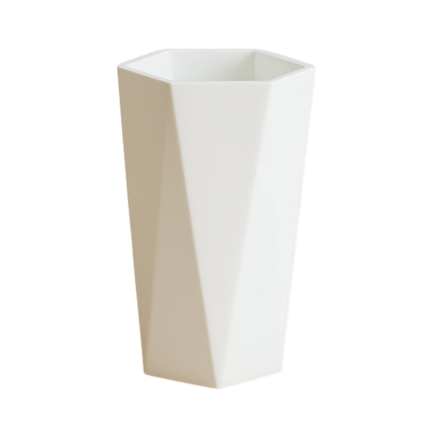 Modern Geometric Hexagon Plastic Flower Vase 1 Pc thumbnail 4
