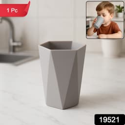 Hexagon Shape Plastic Drinking Glass