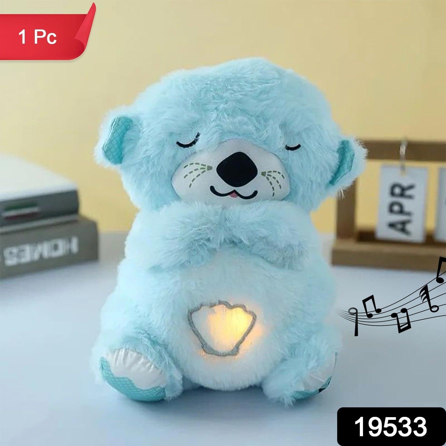 Soft Plush Musical Teddy Bear Toy With Led Light 1Pc thumbnail 1