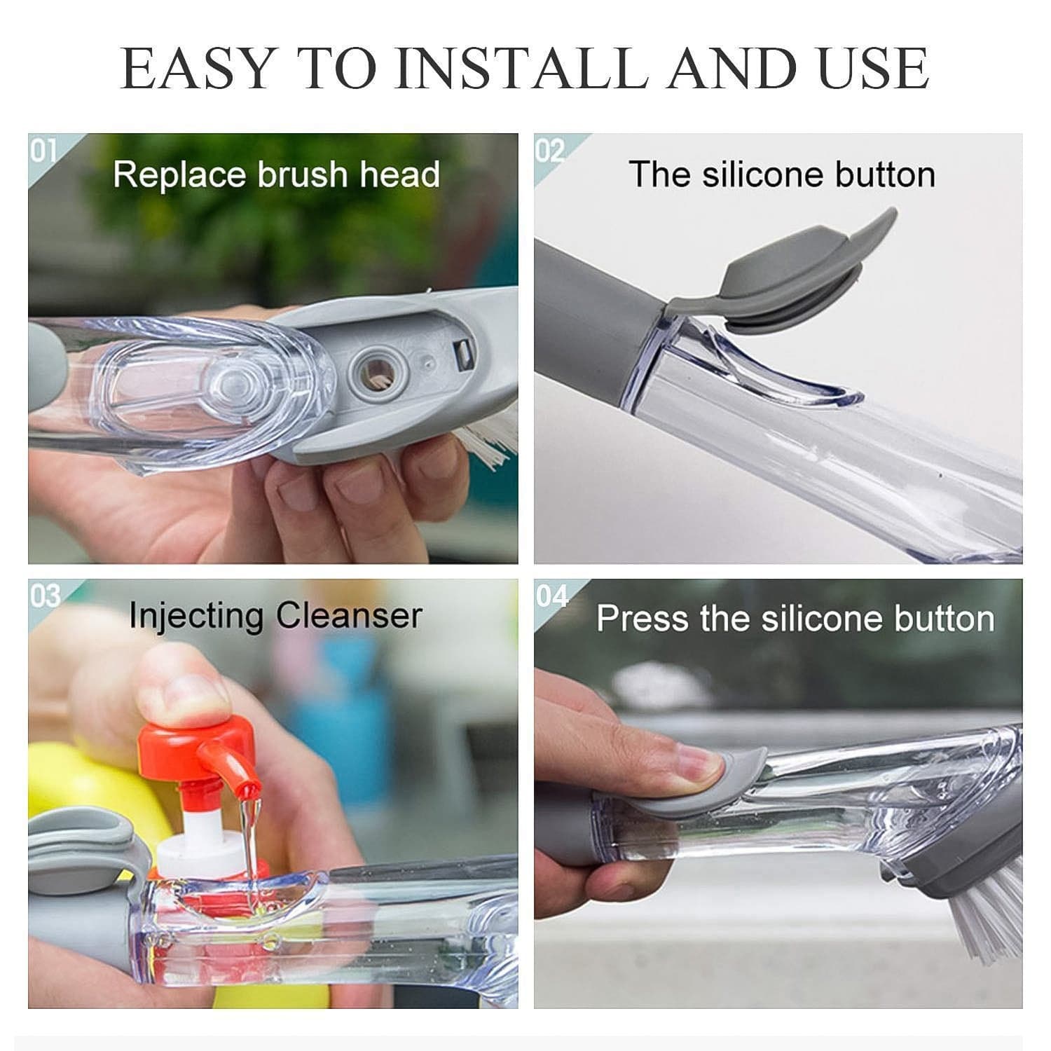 Dish Scrub Brush 1Pc thumbnail 2