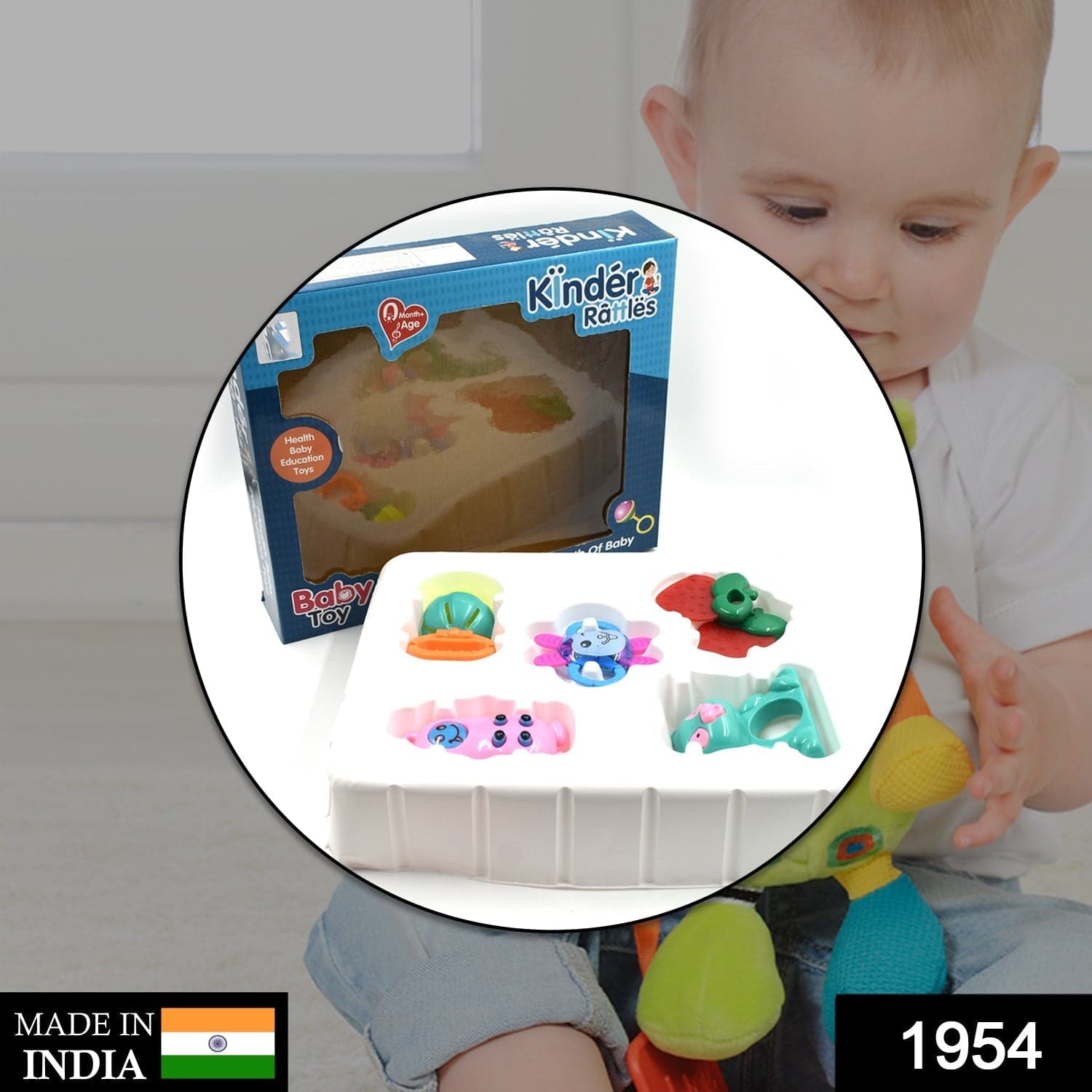 AT54 Rattles Baby Toy and game for kids and babies for playing and enjoying purposes. thumbnail 2