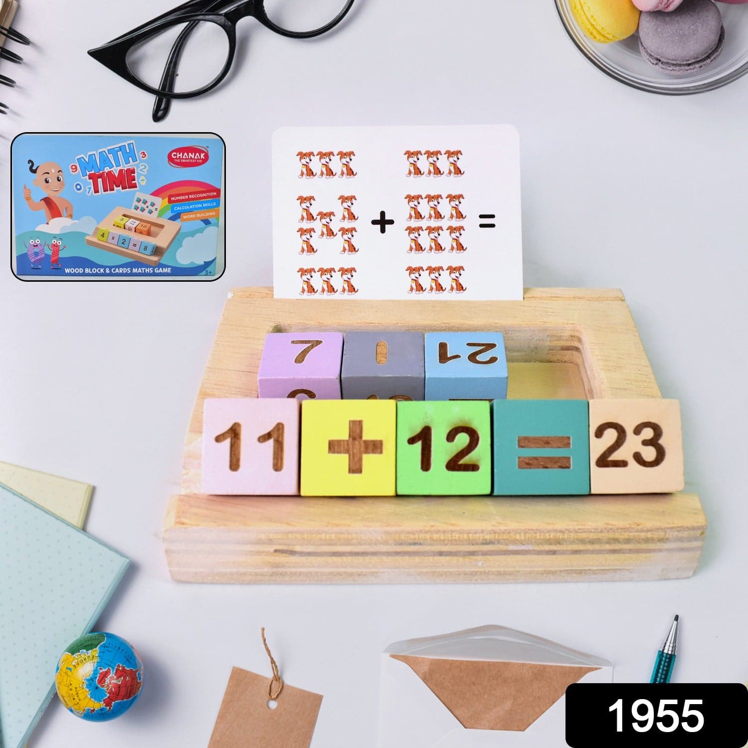 Wooden MathTime for Kids - Educational Math Card Game thumbnail 2