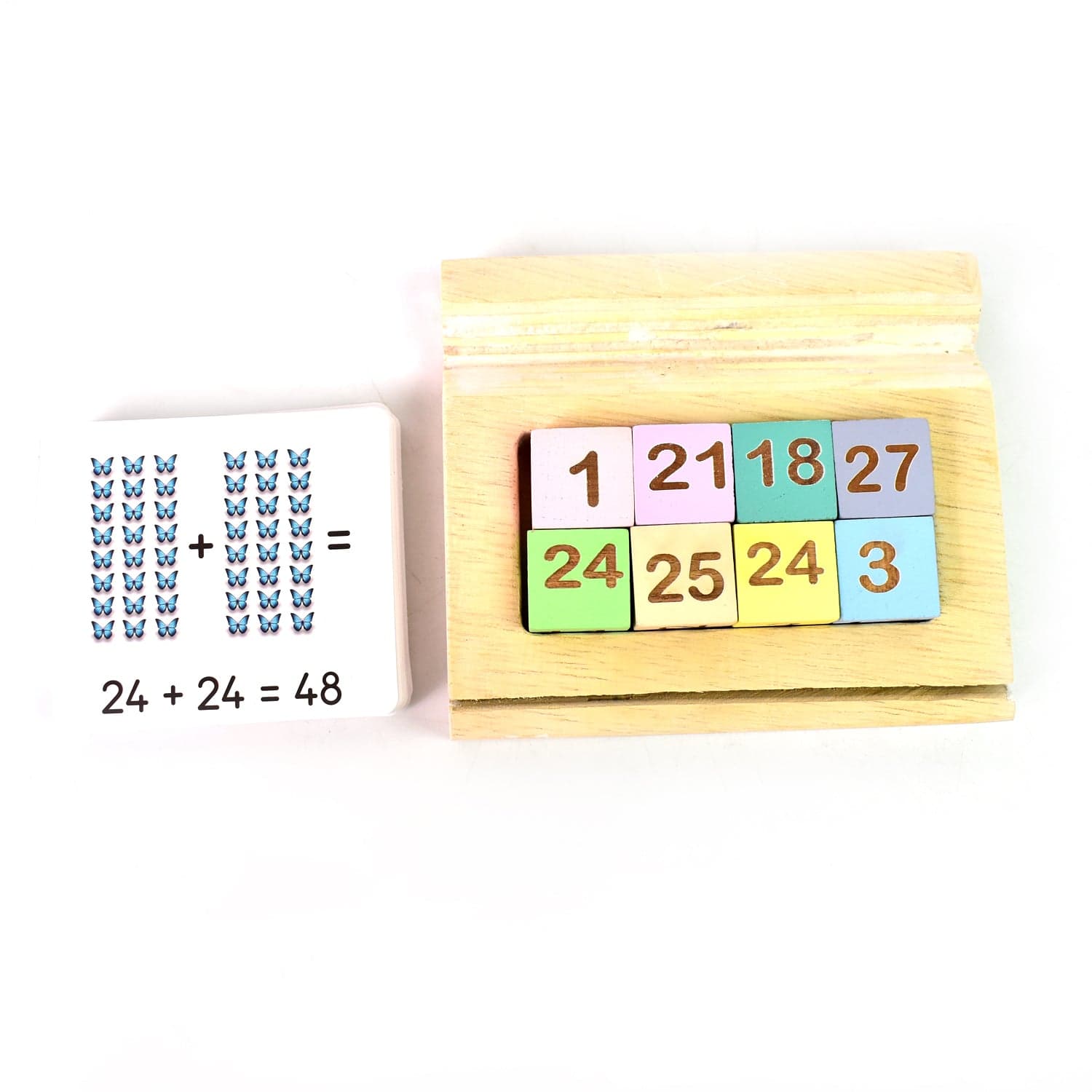 Wooden MathTime for Kids - Educational Math Card Game thumbnail 4