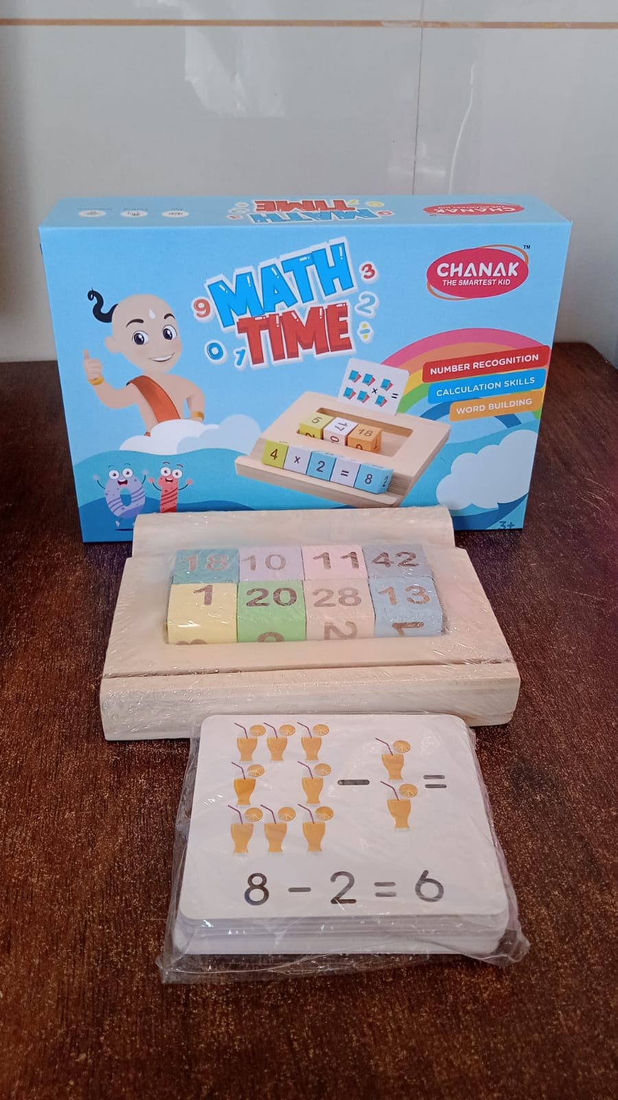 Wooden MathTime for Kids - Educational Math Card Game thumbnail 7