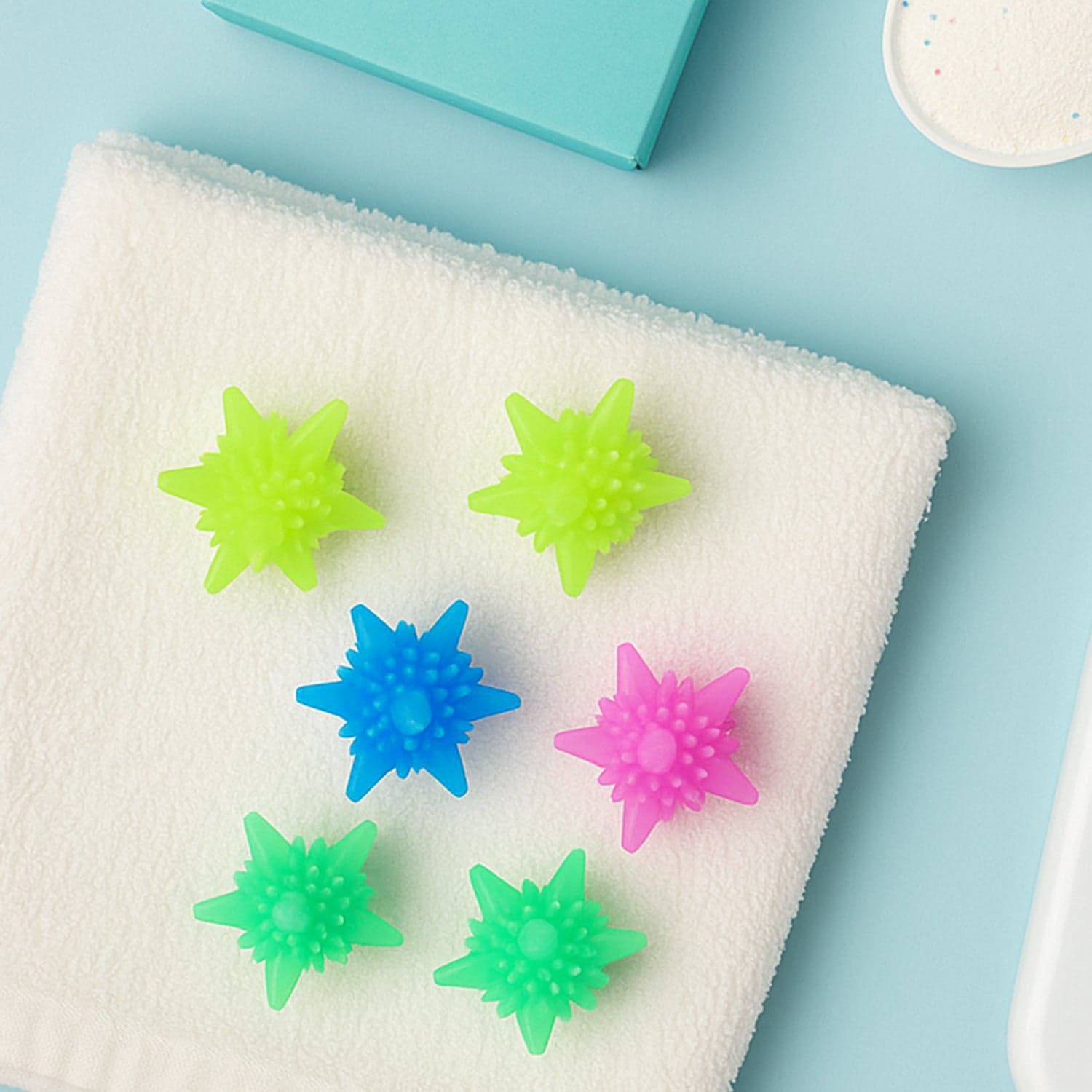 Washing Machine Laundry Reusable Soft Spiky Balls 6 Pc thumbnail 6